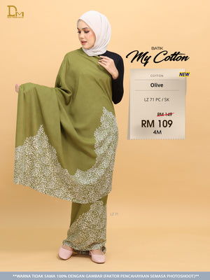 BATIK MY COTTON LZ 71 PC / SK OLIVE