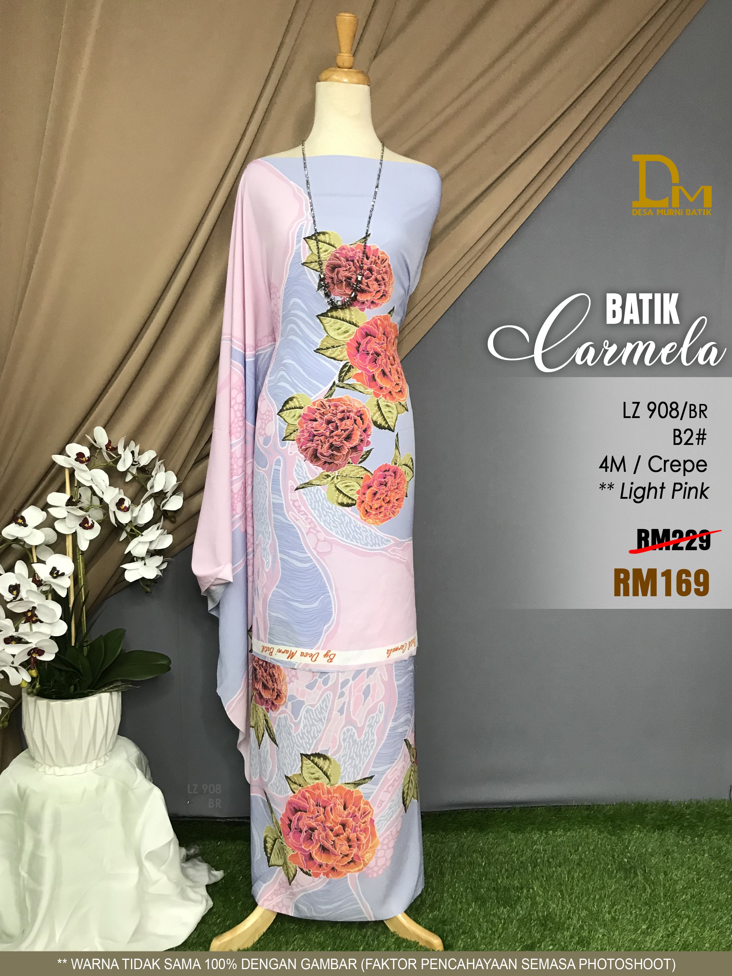 BATIK CARMELA LZ 908 CREPE LIGHT PINK