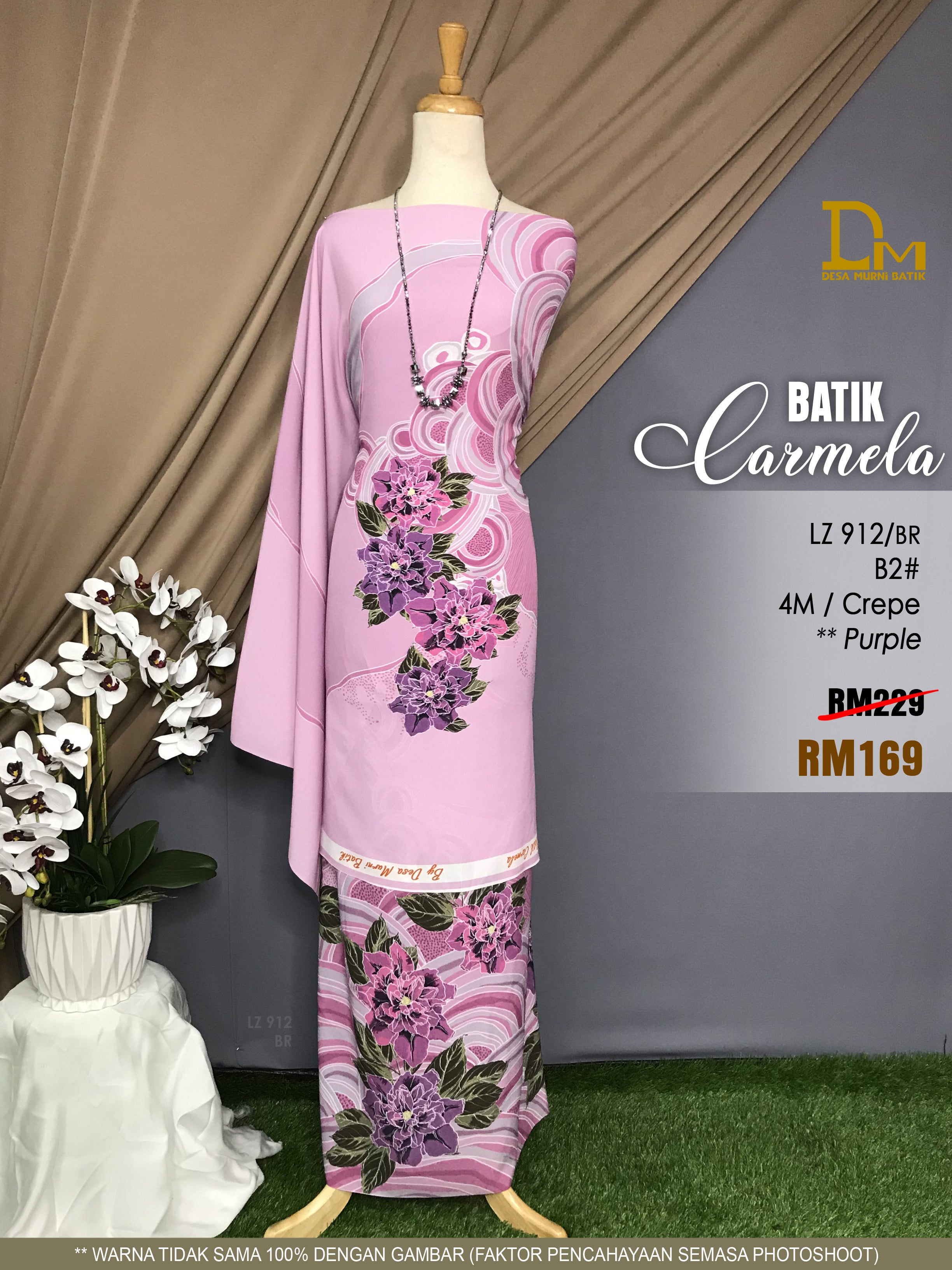 BATIK CARMELA LZ 912 CREPE PURPLE