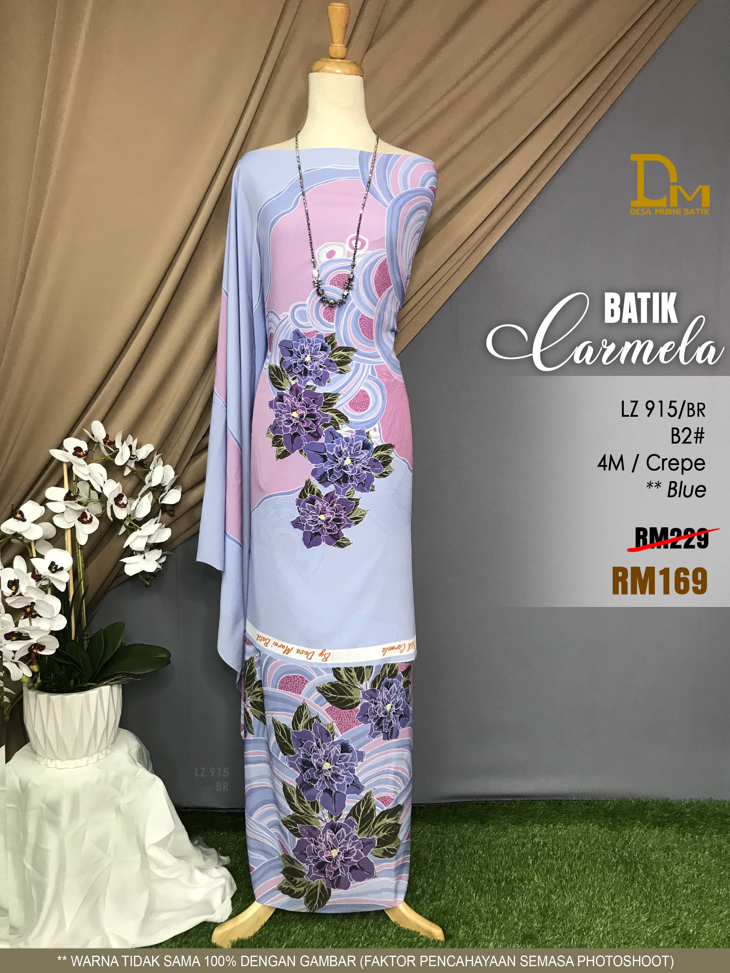 BATIK CARMELA LZ 915 CREPE BLUE