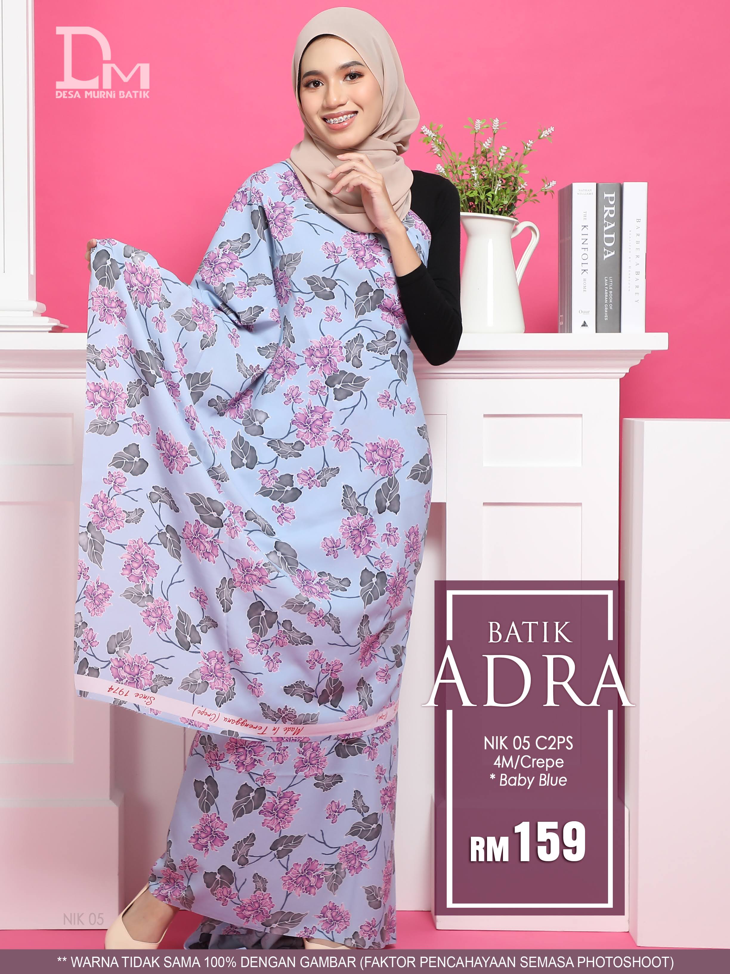 BATIK ANDRA NIK 05  CREPE BABY BLUE