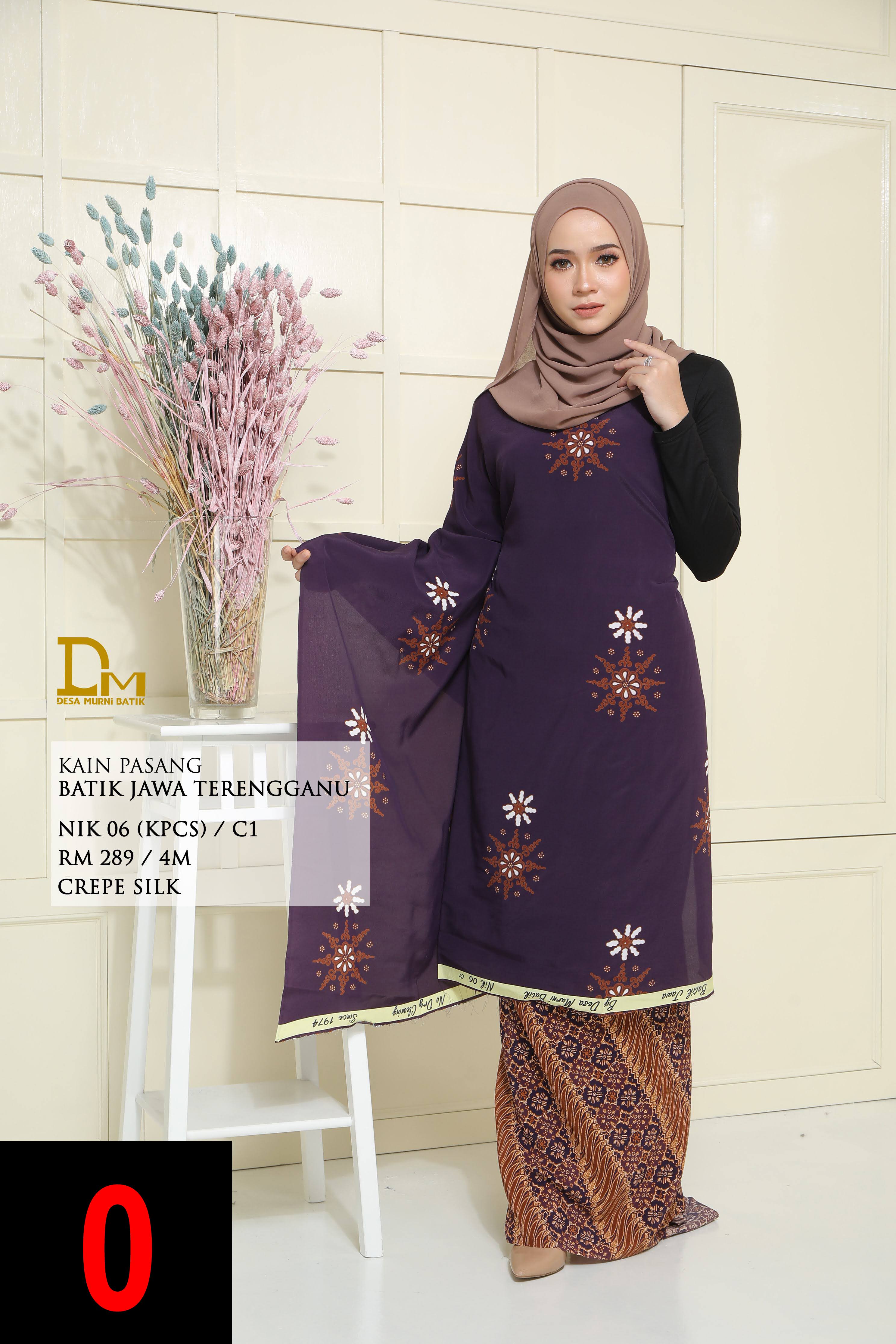 BATIK JAWA TERENGGANU NIK 06 CREPE SILK