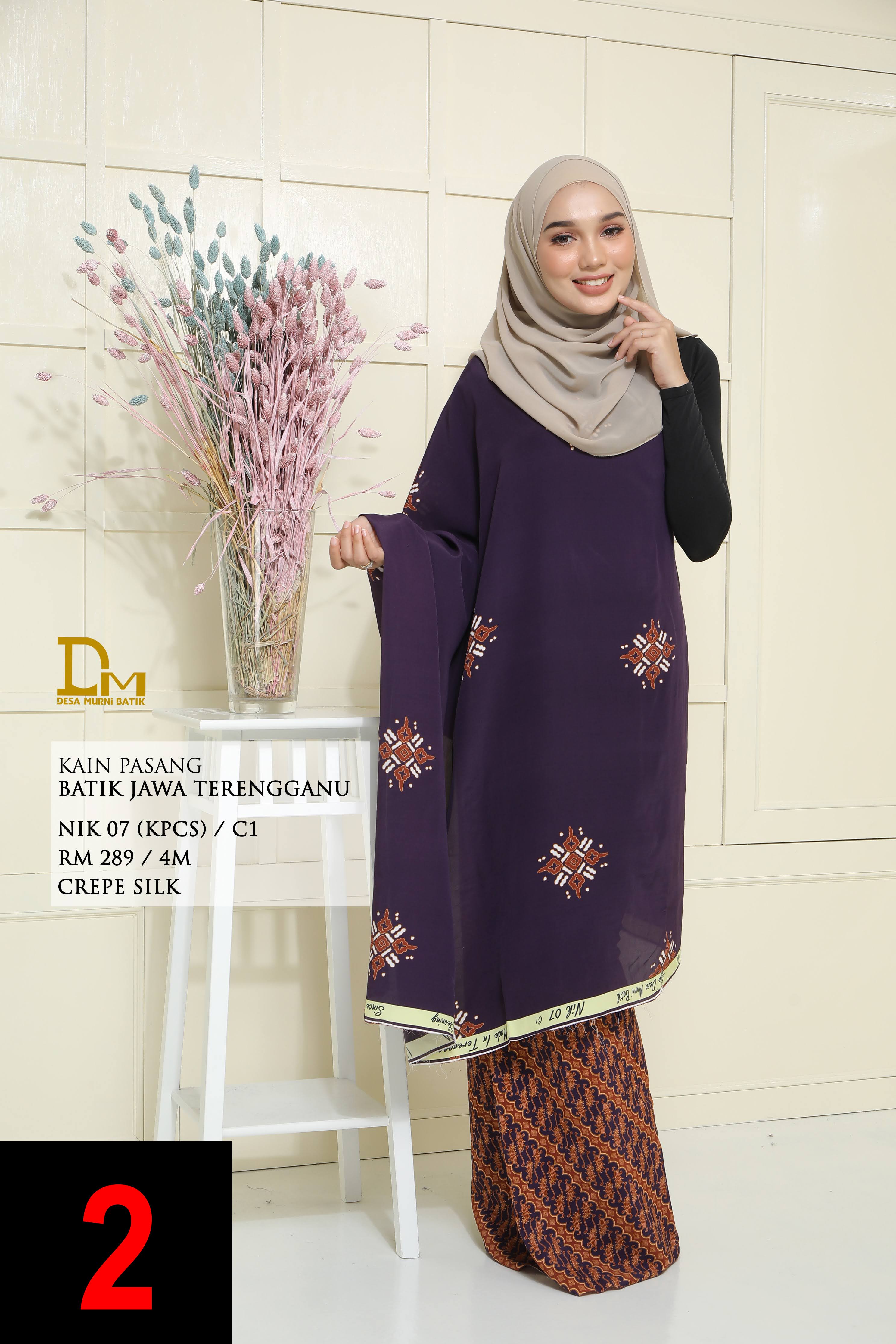 BATIK JAWA TERENGGANU NIK 07 CREPE SILK