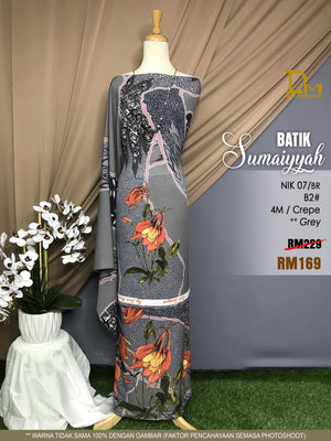 BATIK SUMAIYYAH NIK 07 CREPE GREY