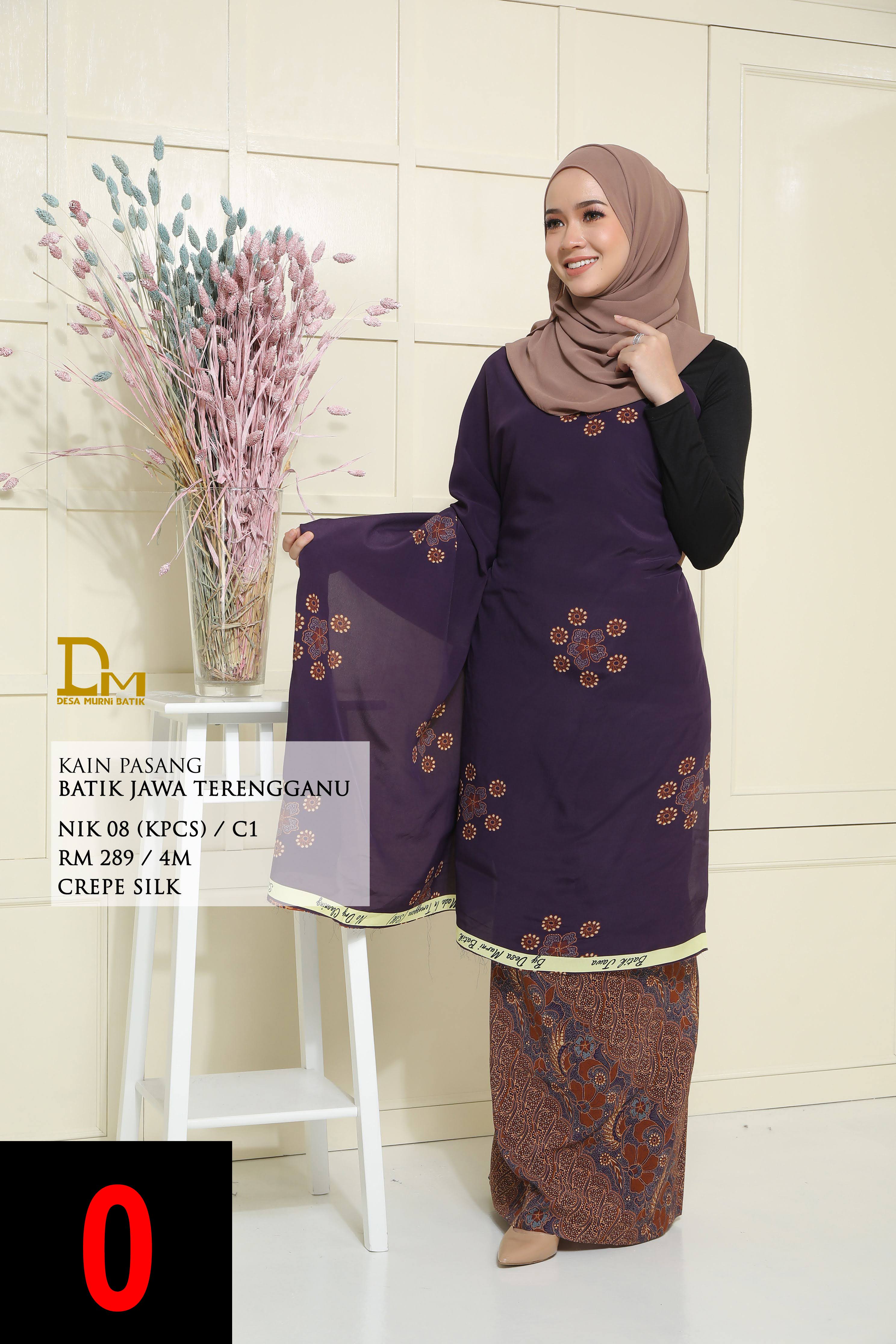 BATIK JAWA TERENGGANU NIK 08 CREPE SILK