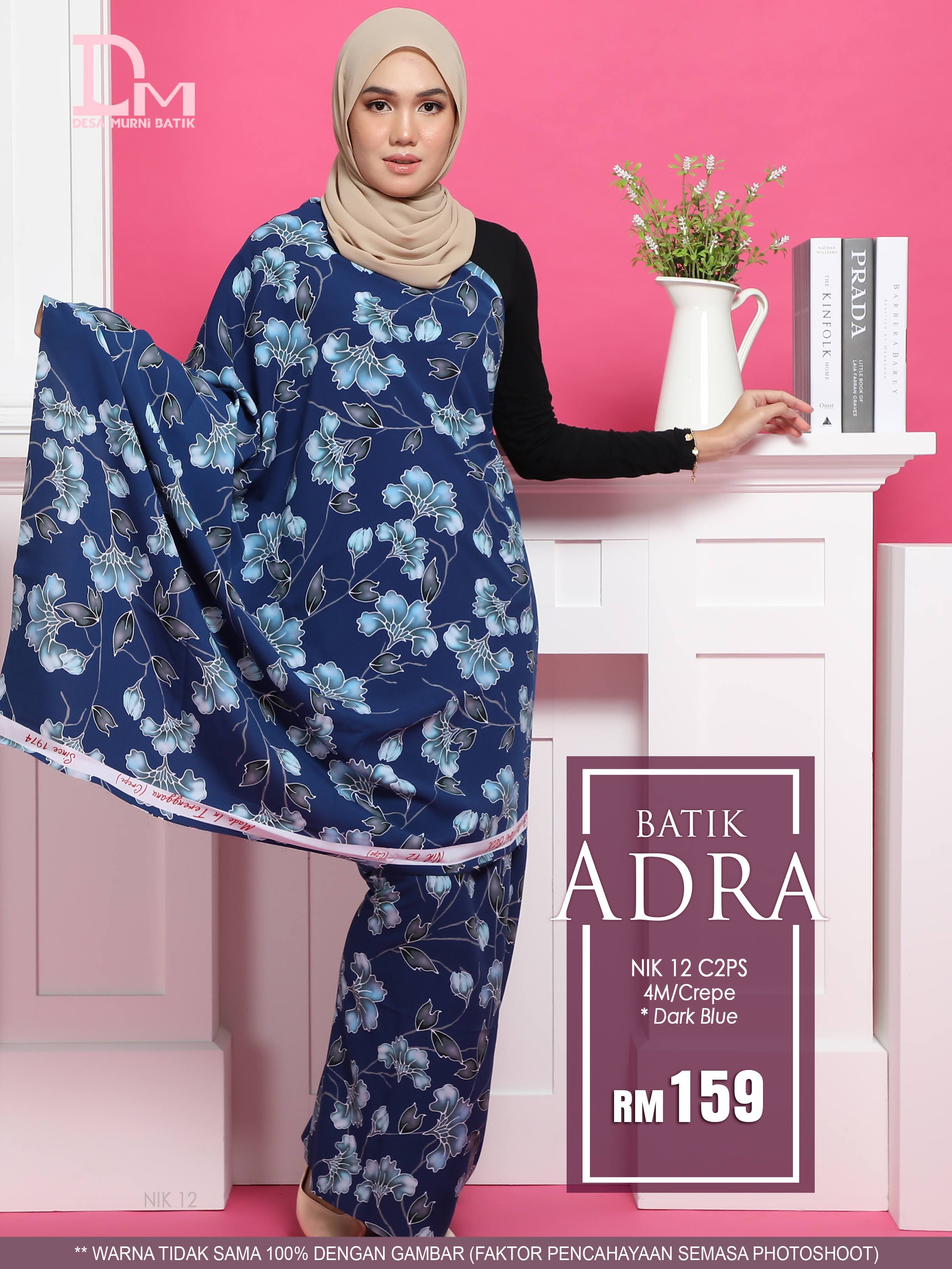 BATIK ANDRA NIK 12 CREPE DARK BLUE