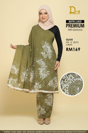 BATIK LUKIS PREMIUM DENGAN DIAMOND NIK 13