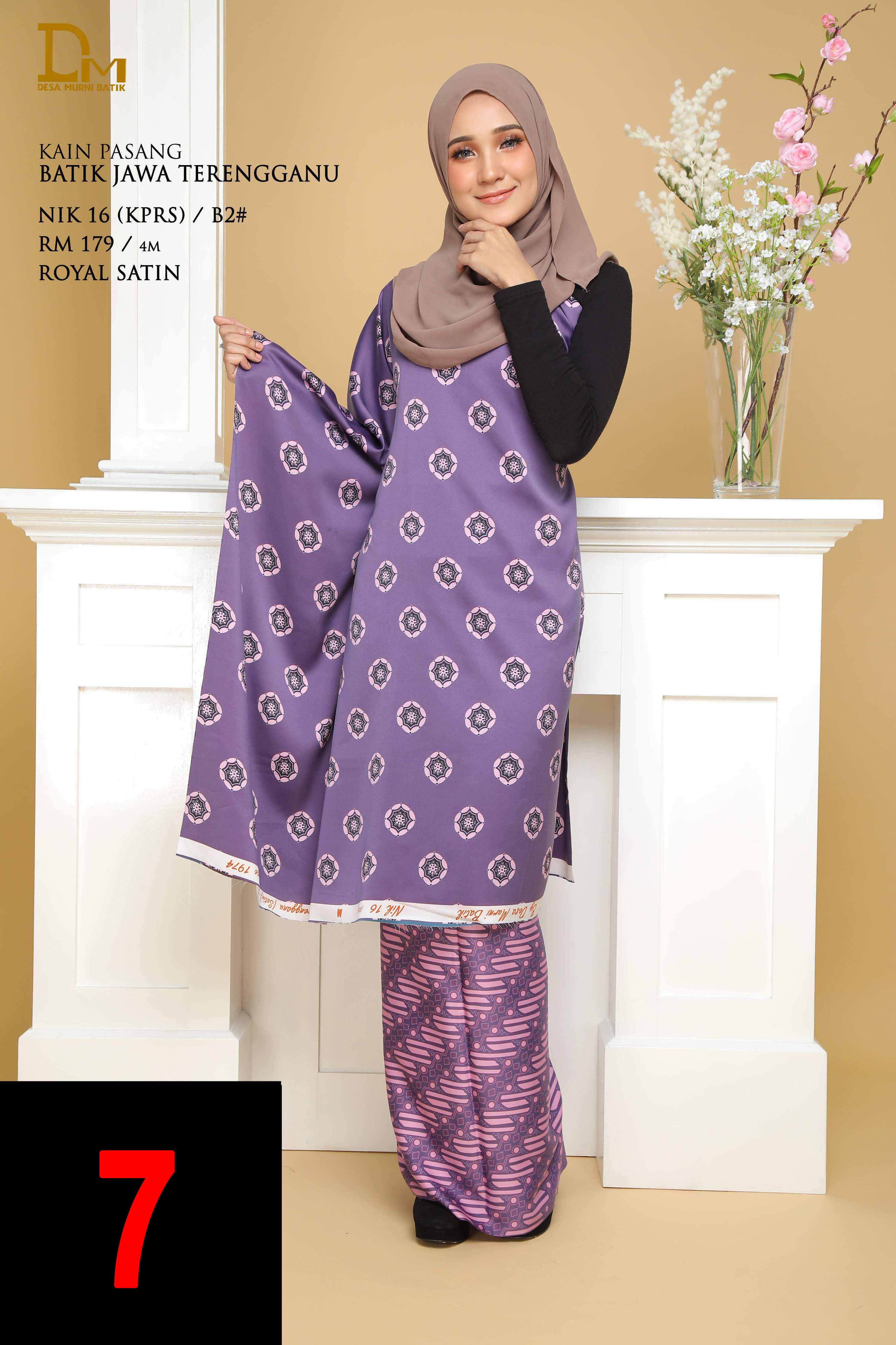BATIK JAWA TERENGGANU NIK 16 ROYAL SATIN