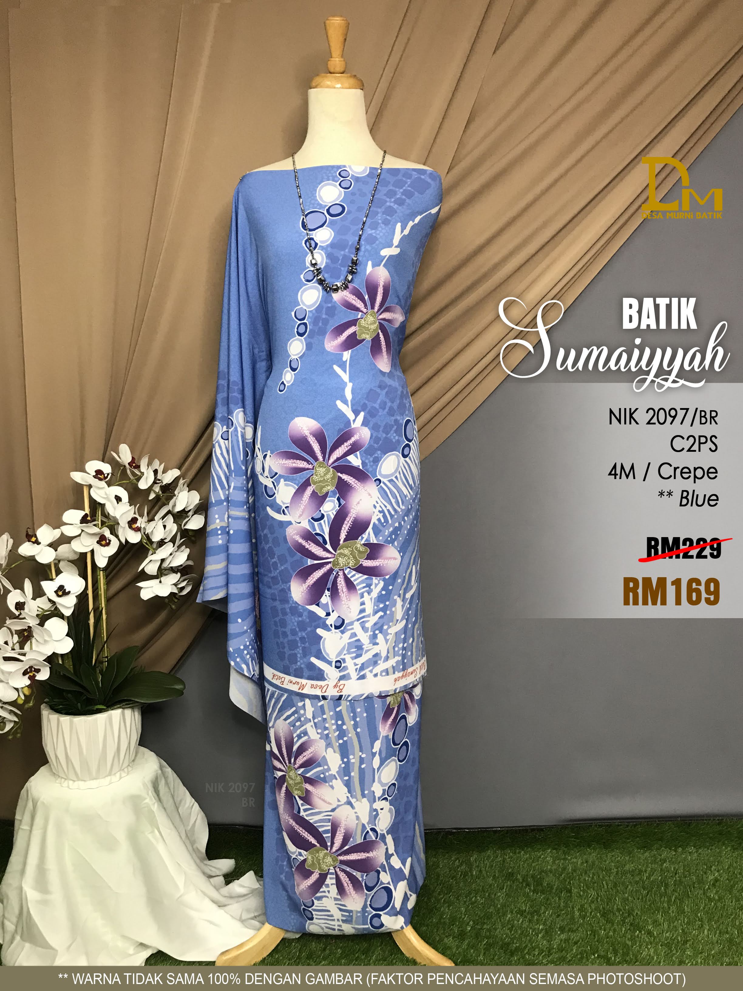 BATIK SUMAIYYAH NIK 2097 CREPE BLUE