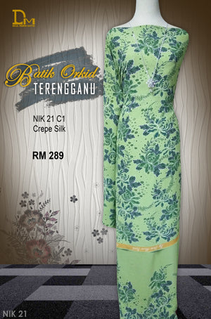 BATIK ORKID TERENGGANU CREPE SILK NIK 21