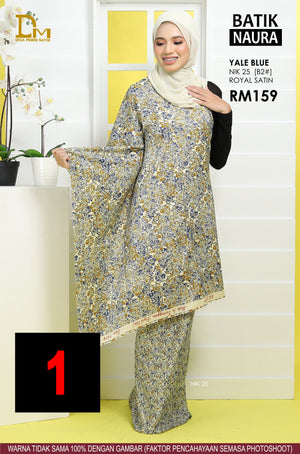 BATIK NAURA ROYAL SATIN NIK 25 YEAL BLUE