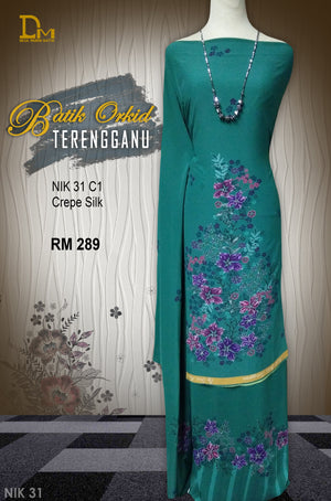 BATIK ORKID TERENGGANU CREPE SILK NIK 31