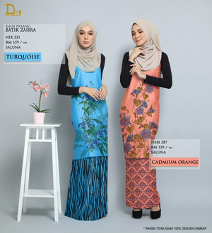 BATIK ZAHRA FHM 387 SALUNA CADIUM ORANGE