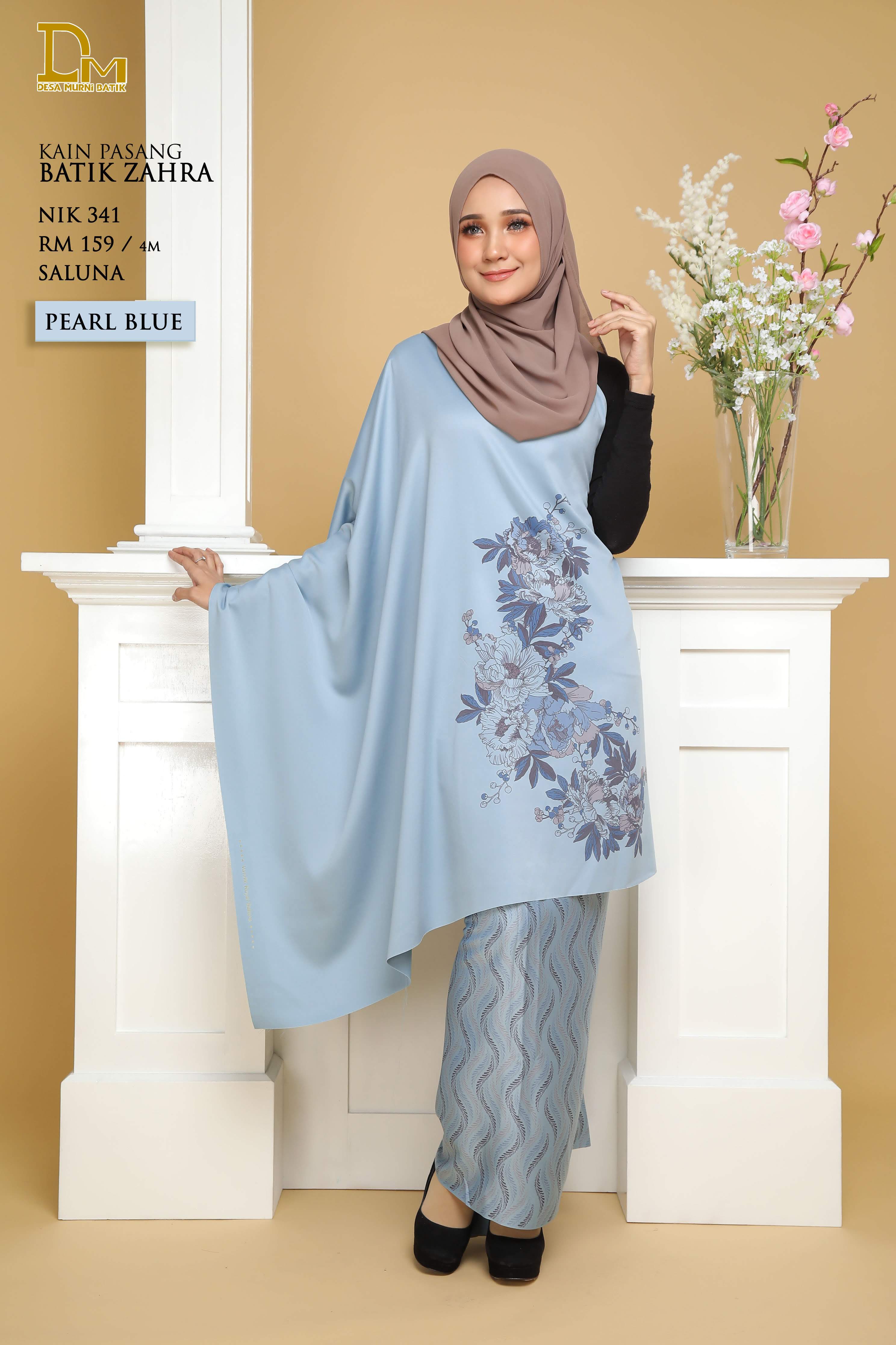 BATIK ZAHRA NIK 341 SALUNA PEARL BLUE