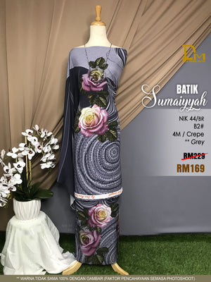 BATIK SUMAIYYAH NIK 44 CREPE GREY