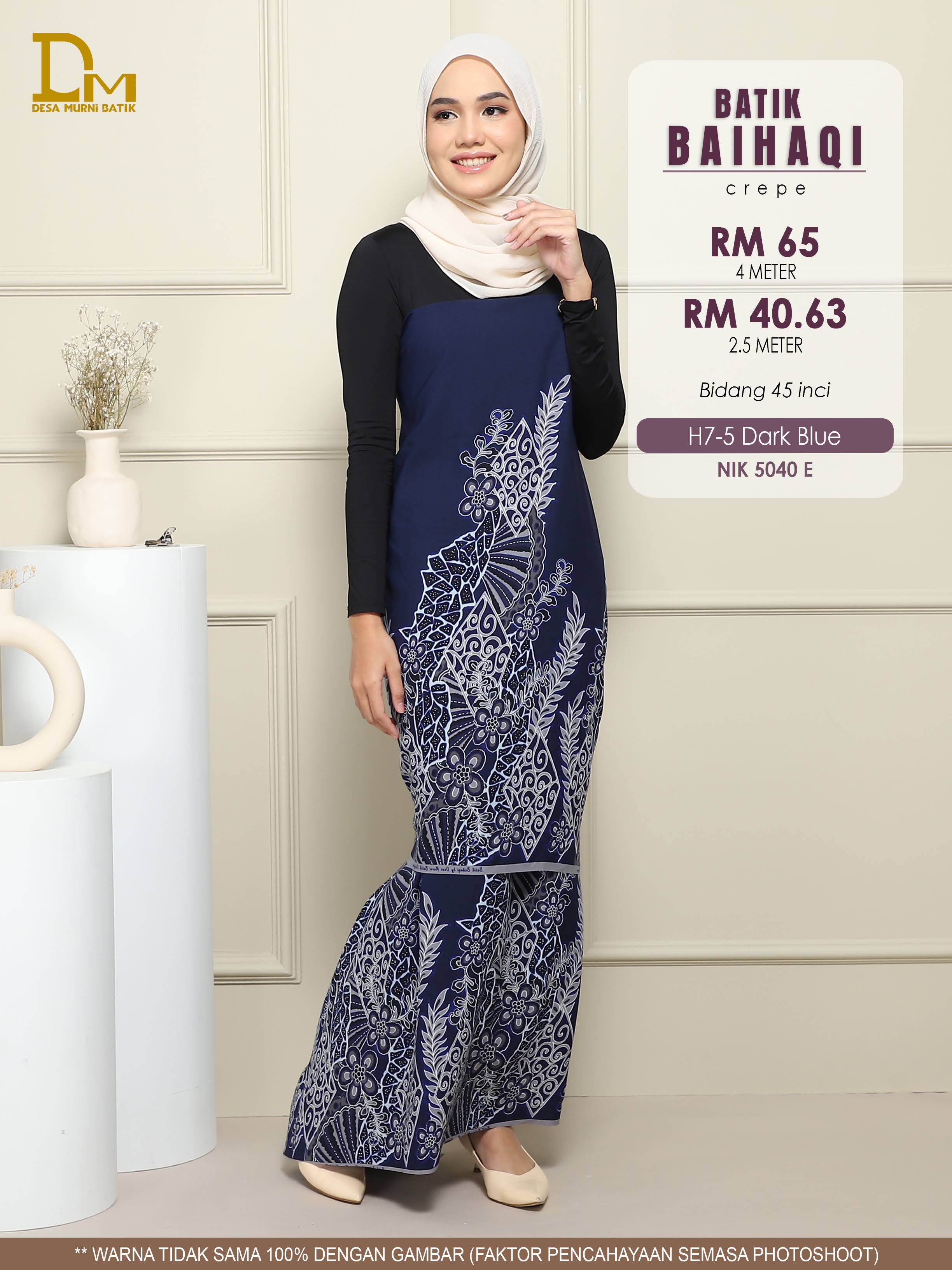 BAIHAQI H 7-5 BIRU GELAP