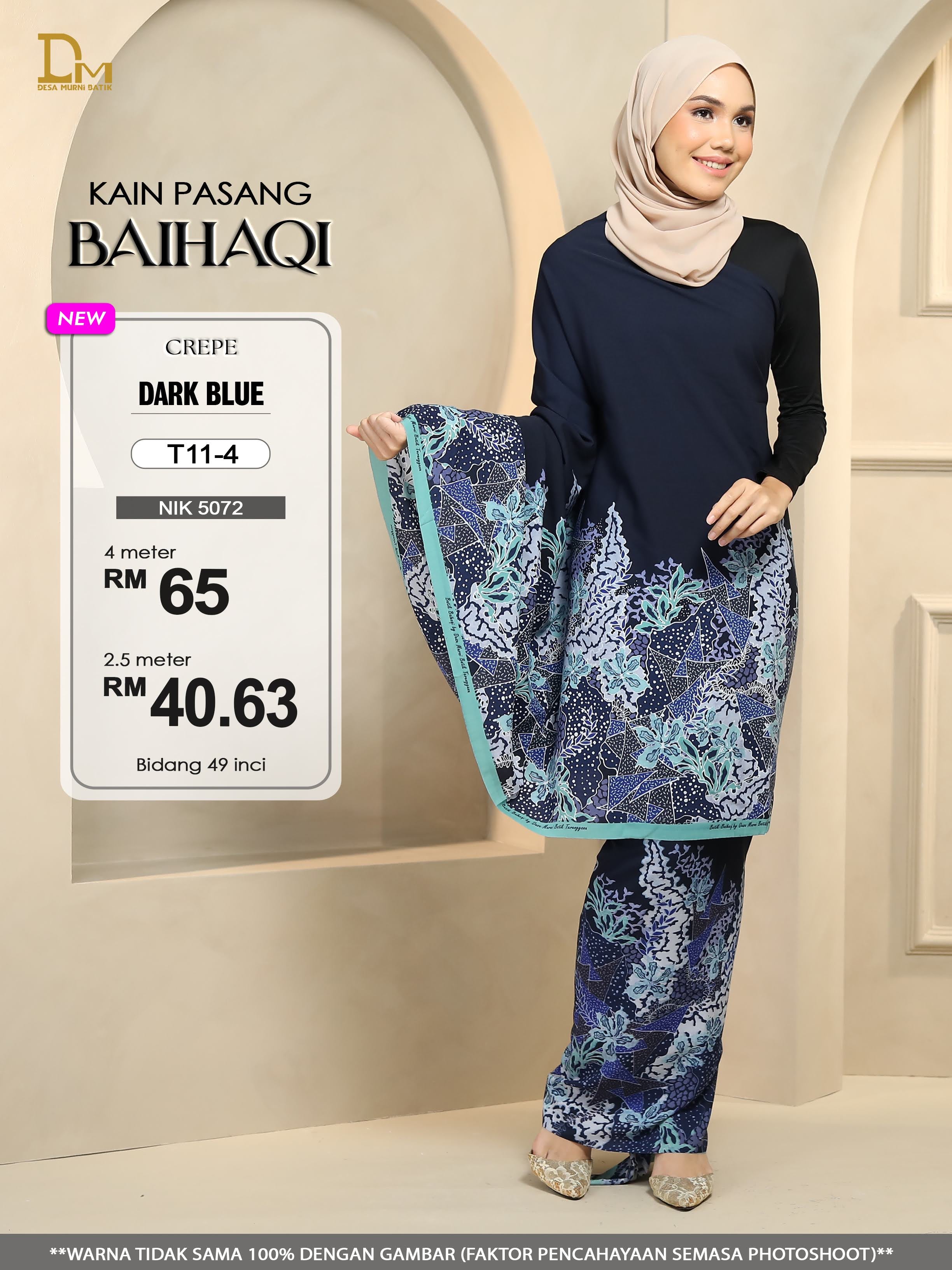 BAIHAQI T 11-4 BIRU GELAP