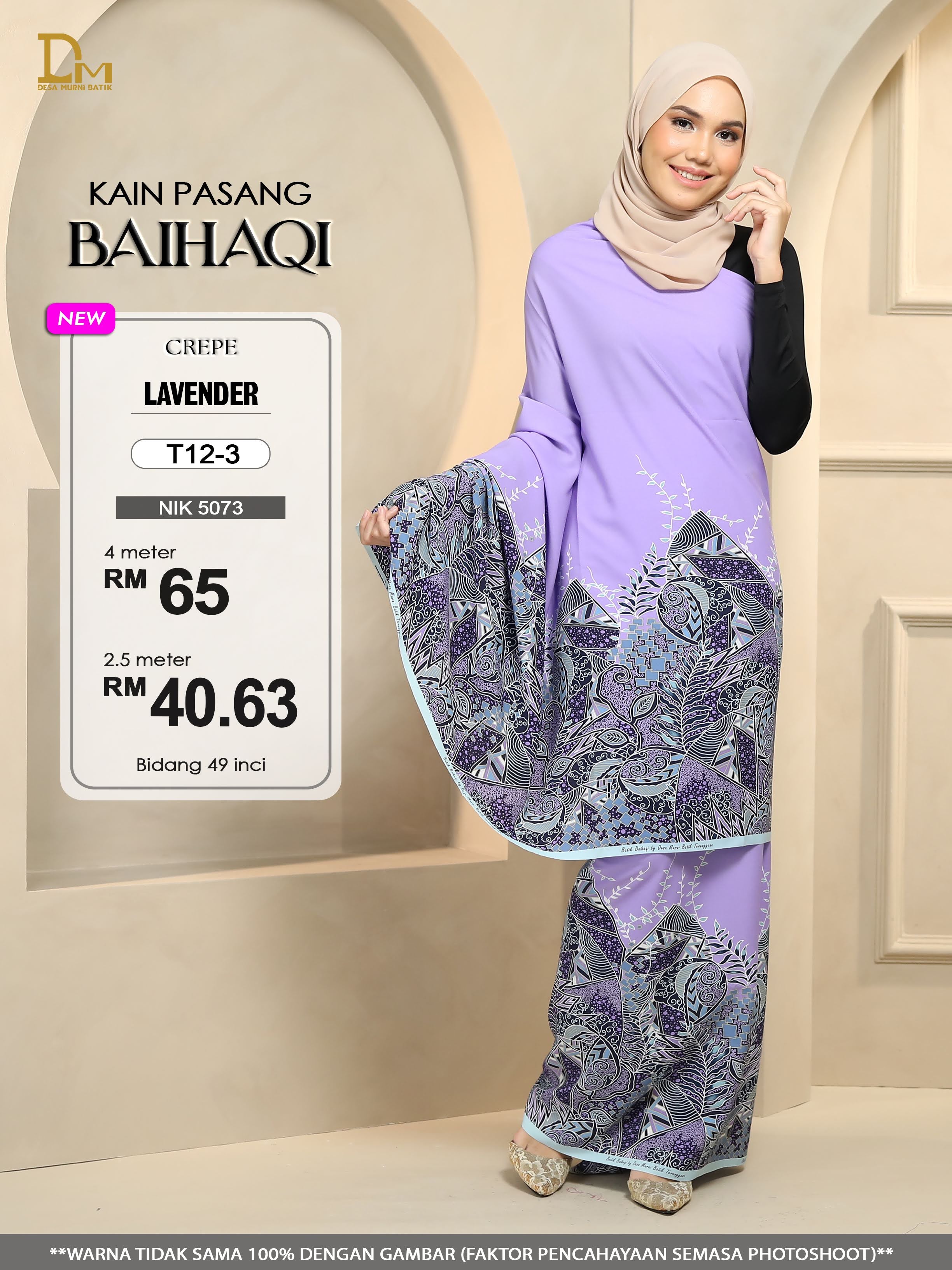 BAIHAQI T 12-3 LAVENDAR