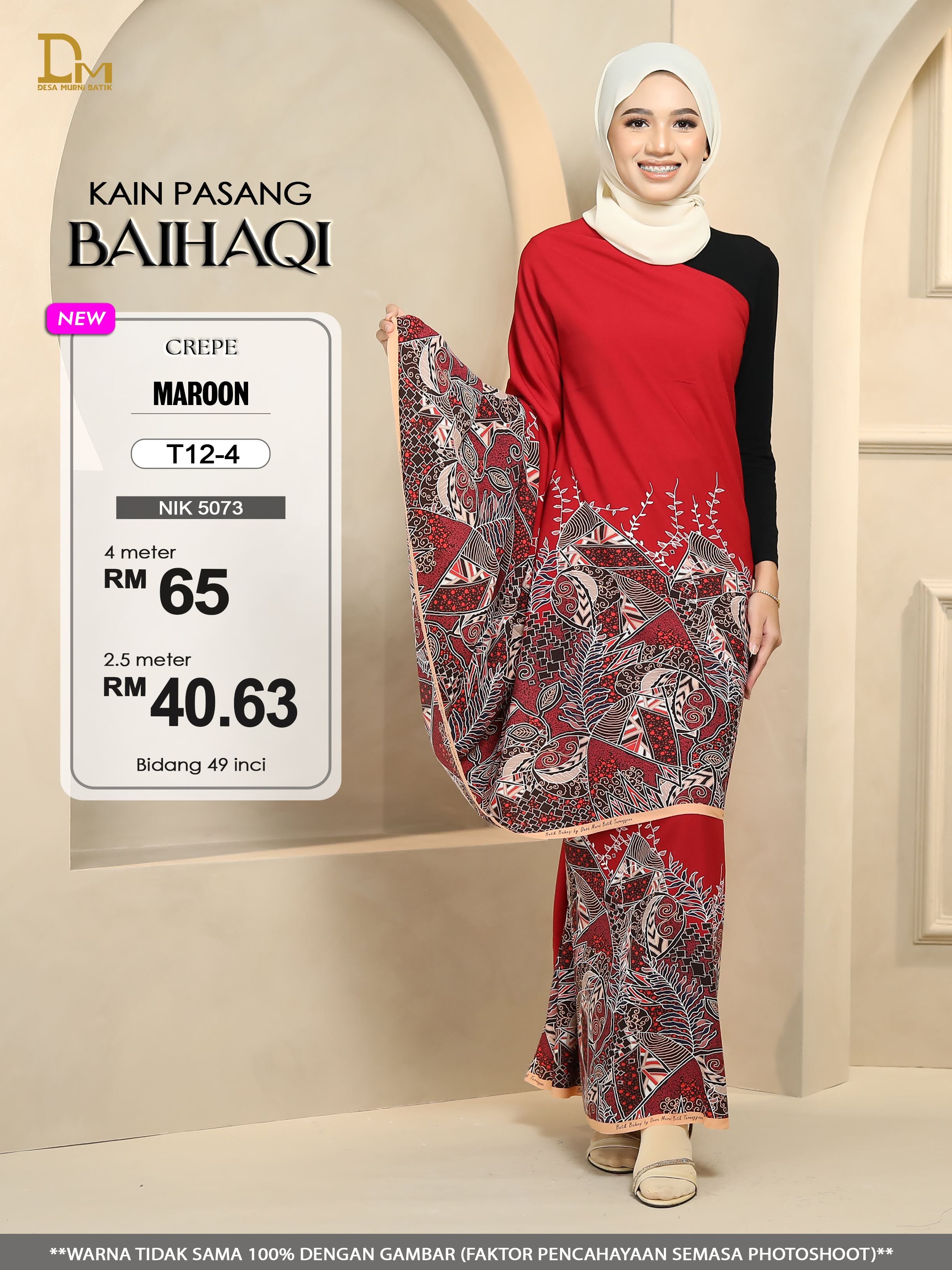 BAIHAQI T 12-4 MAROON