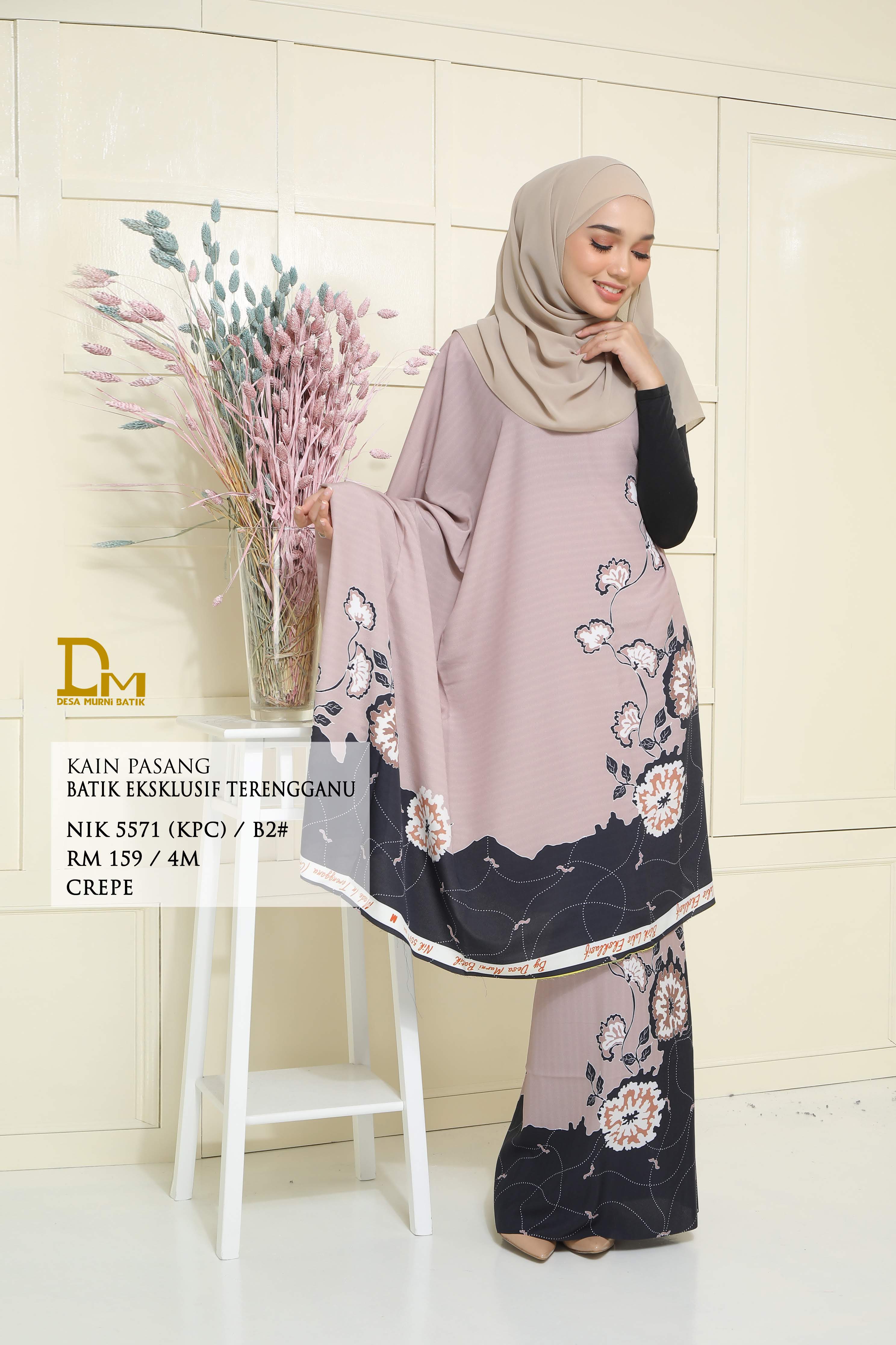 BATIK EKSKLUSIF TERENGGANU CREPE NIK 5571