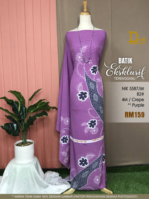 BATIK EKSKLUSIF TERENGGANU CREPE NIK 5587