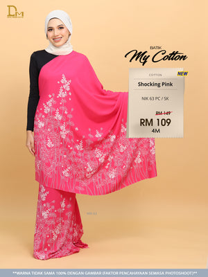 BATIK MY COTTON NIK 63 PC / SK SHOCKING PINK