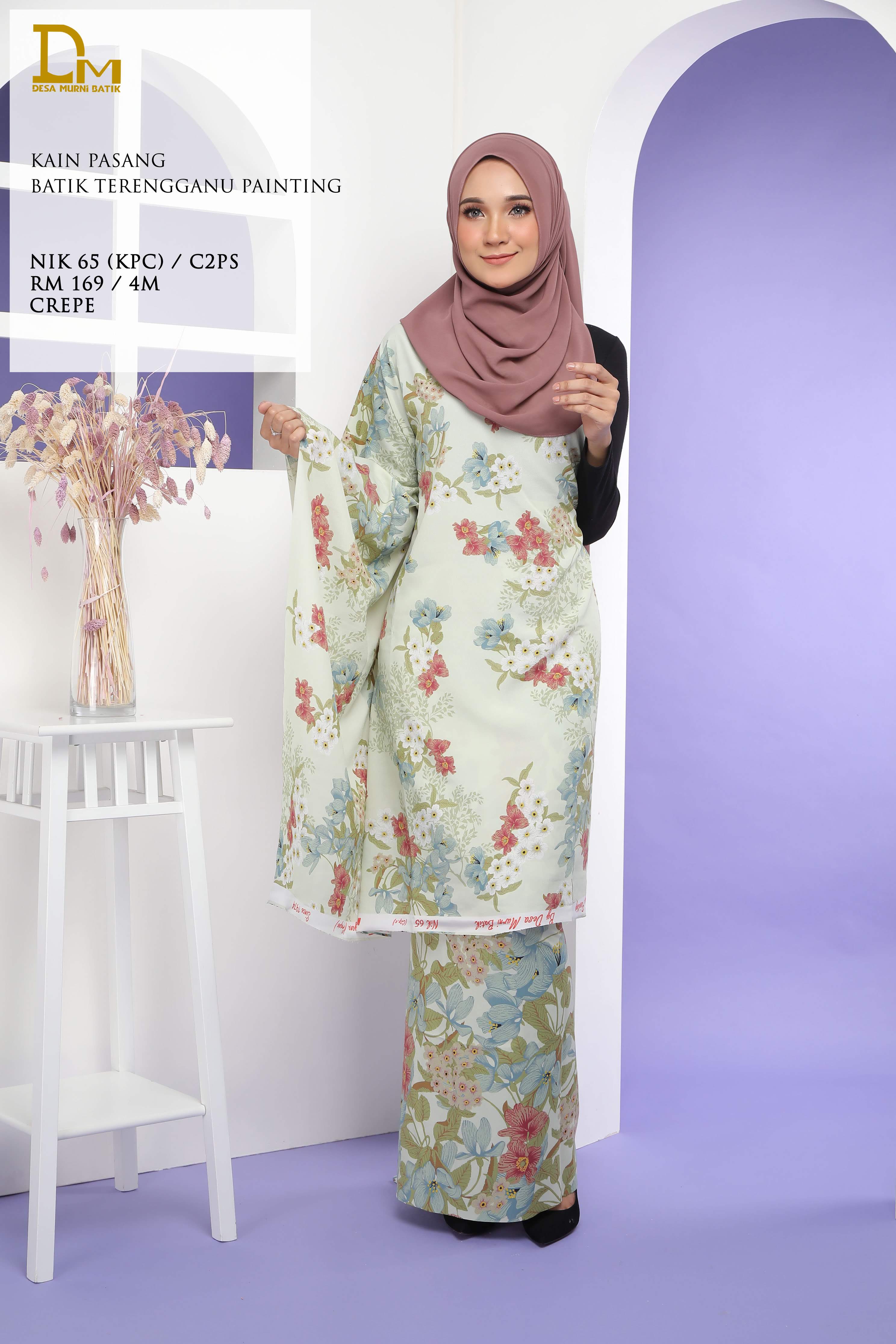 BATIK TERENGGANU PAINTING NIK 65 CREPE