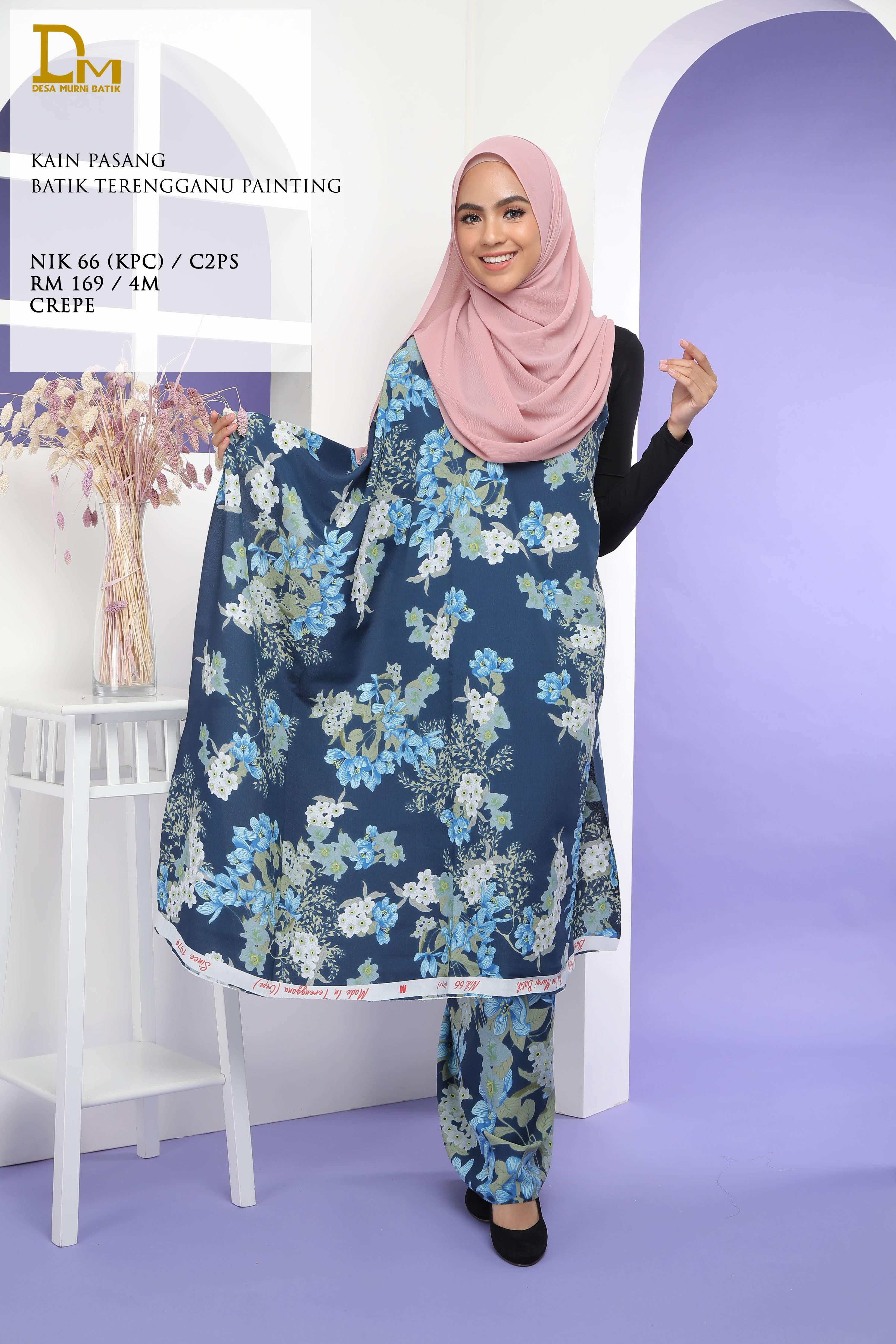 BATIK TERENGGANU PAINTING NIK 66 CREPE