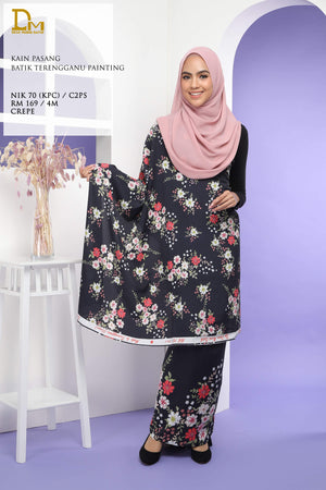 BATIK TERENGGANU PAINTING NIK 70 CREPE