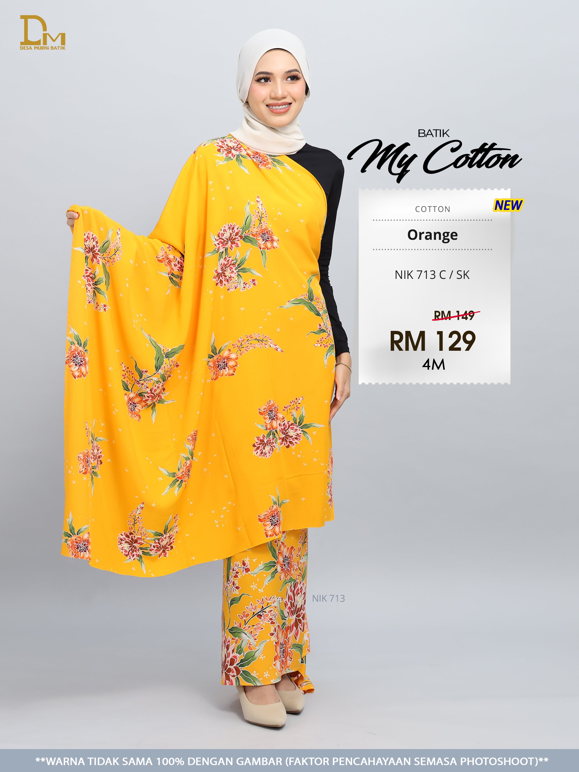 BATIK MY COTTON NIK 713 C / SK ORANGE