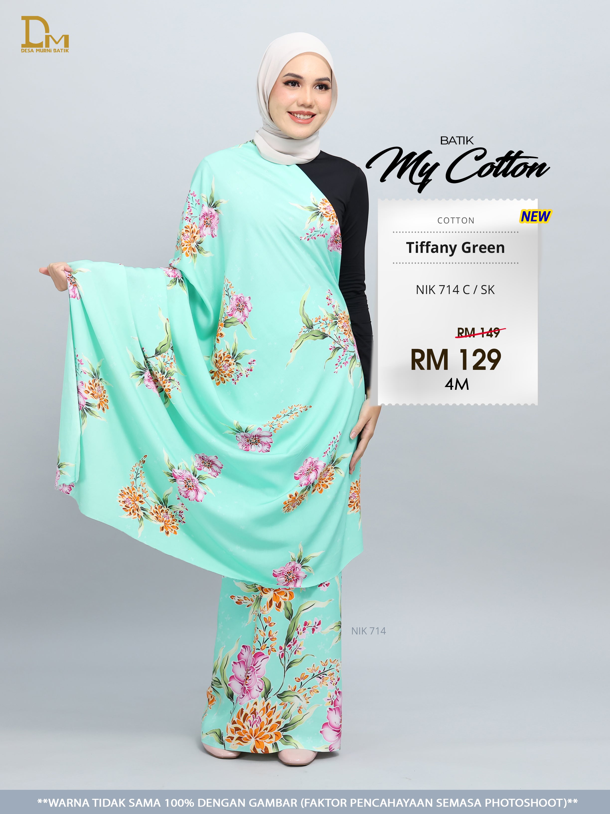 BATIK MY COTTON NIK 714 C / SK TRIFFANY GREEN