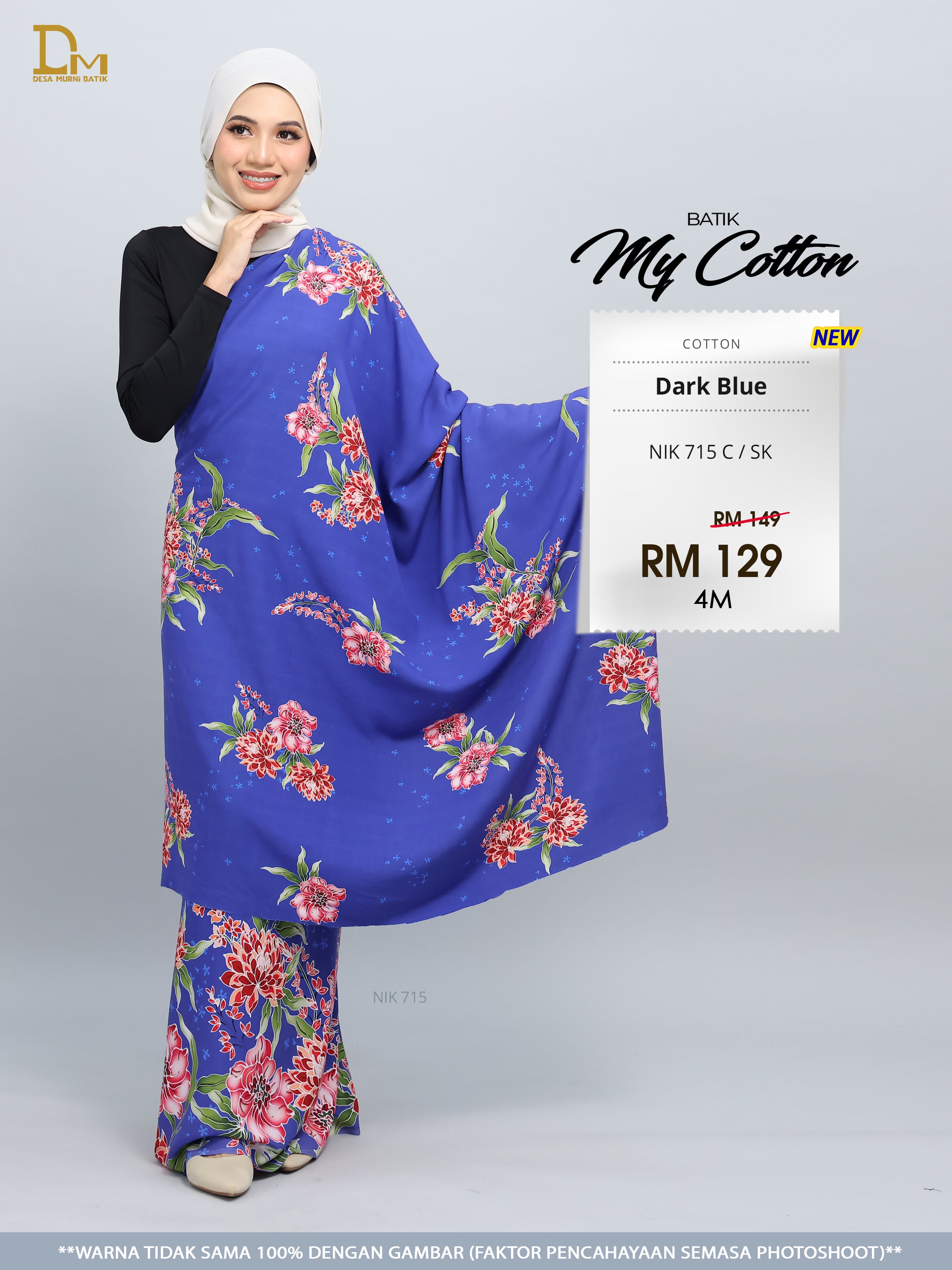 BATIK MY COTTON NIK 715 C / SK DARK BLUE
