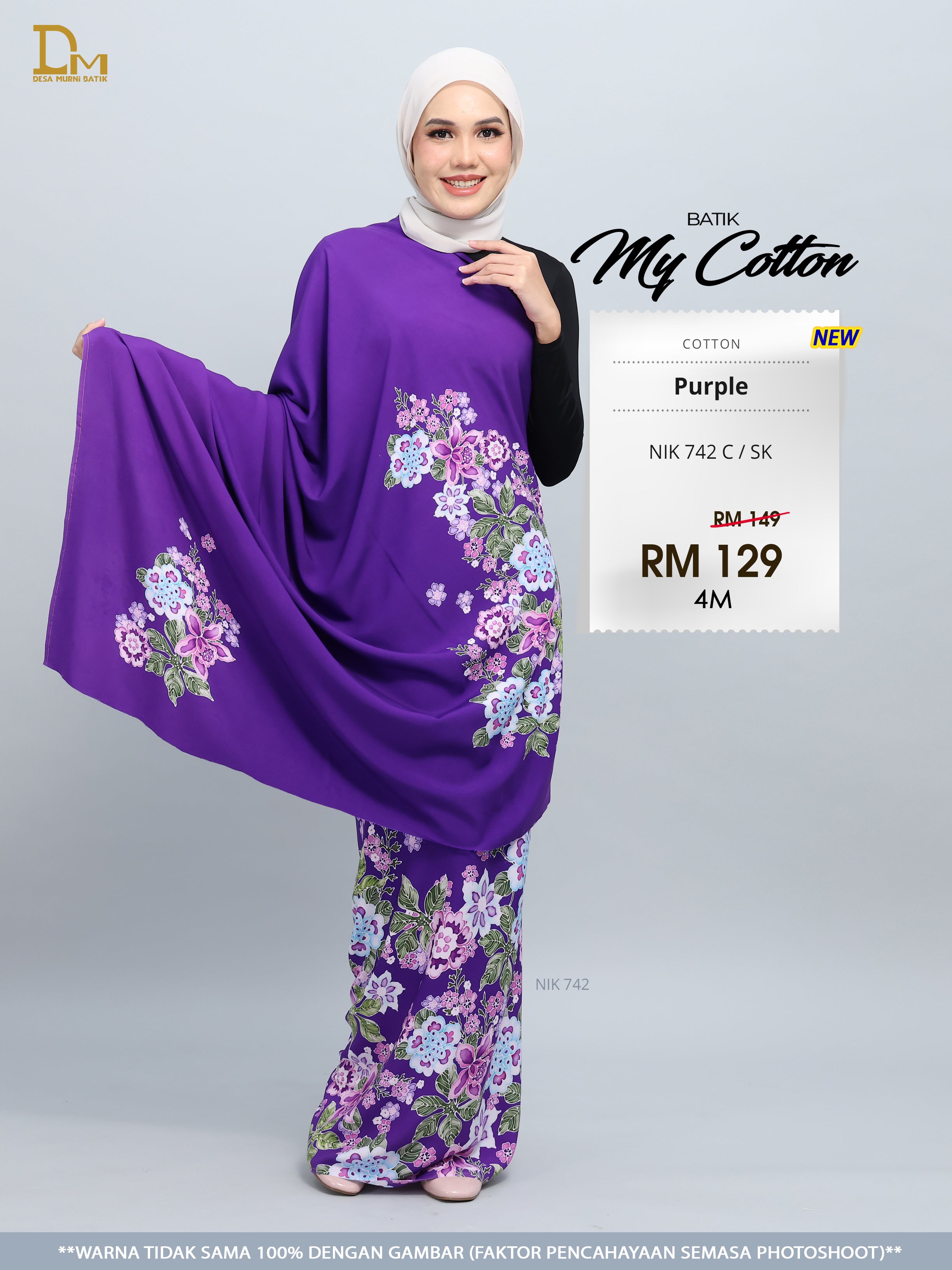 BATIK MY COTTON NIK 742 C / SK PURPLE