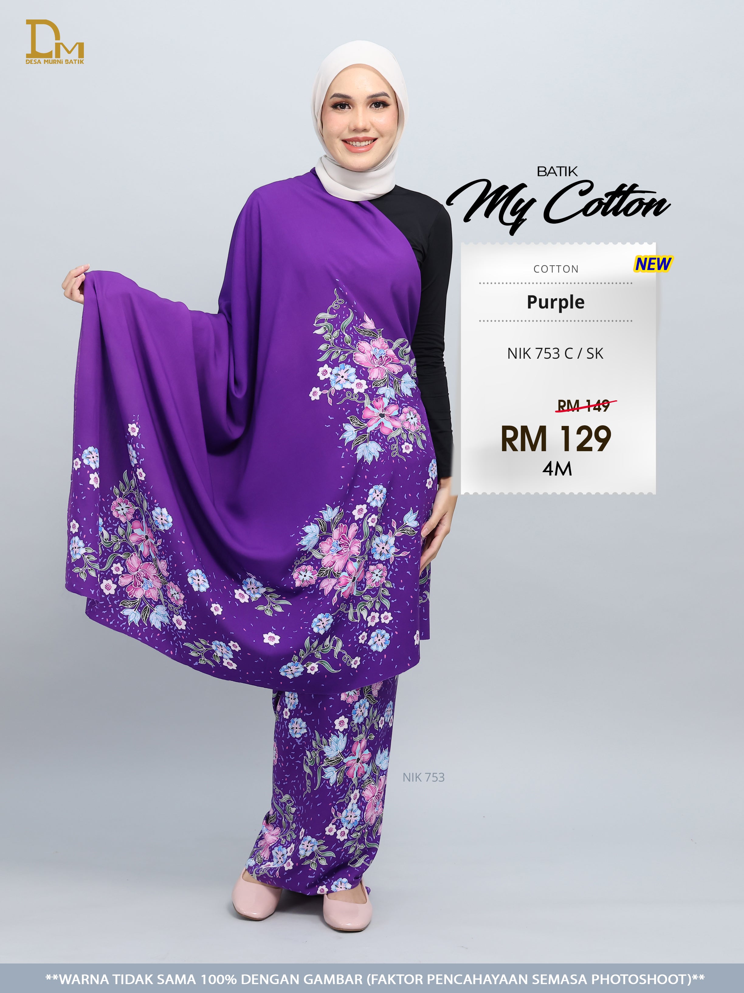 BATIK MY COTTON NIK 753 C / SK PURPLE