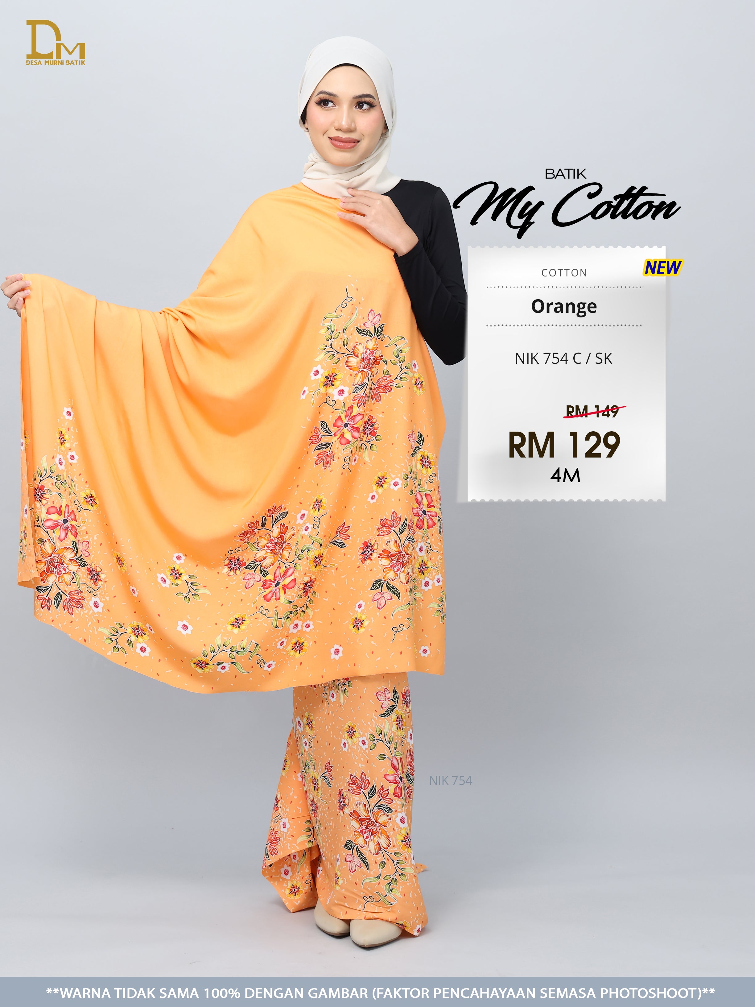 BATIK MY COTTON NIK 754 C / SK ORANGE