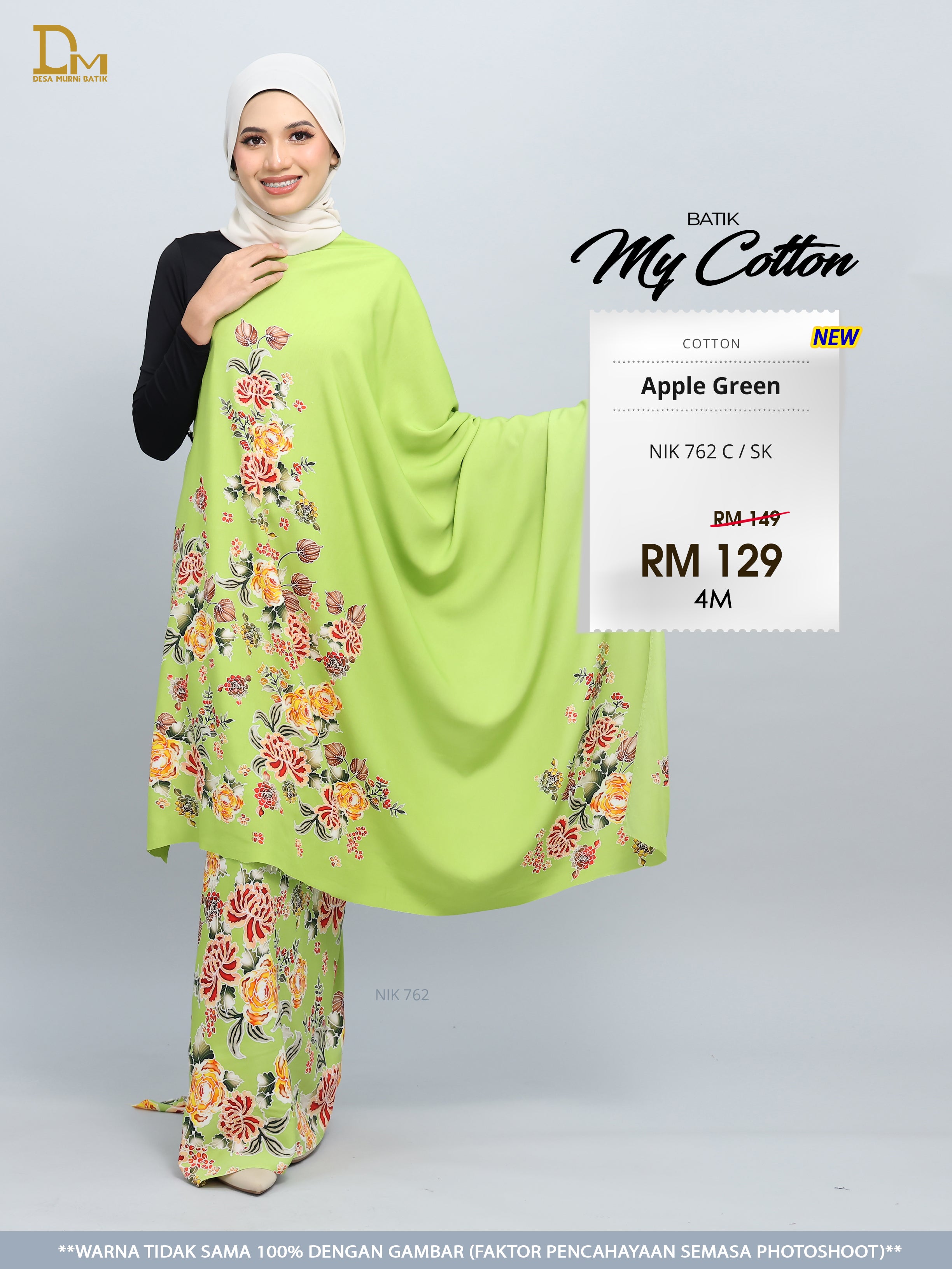 BATIK MY COTTON NIK 762 C / SK APPLE GREEN