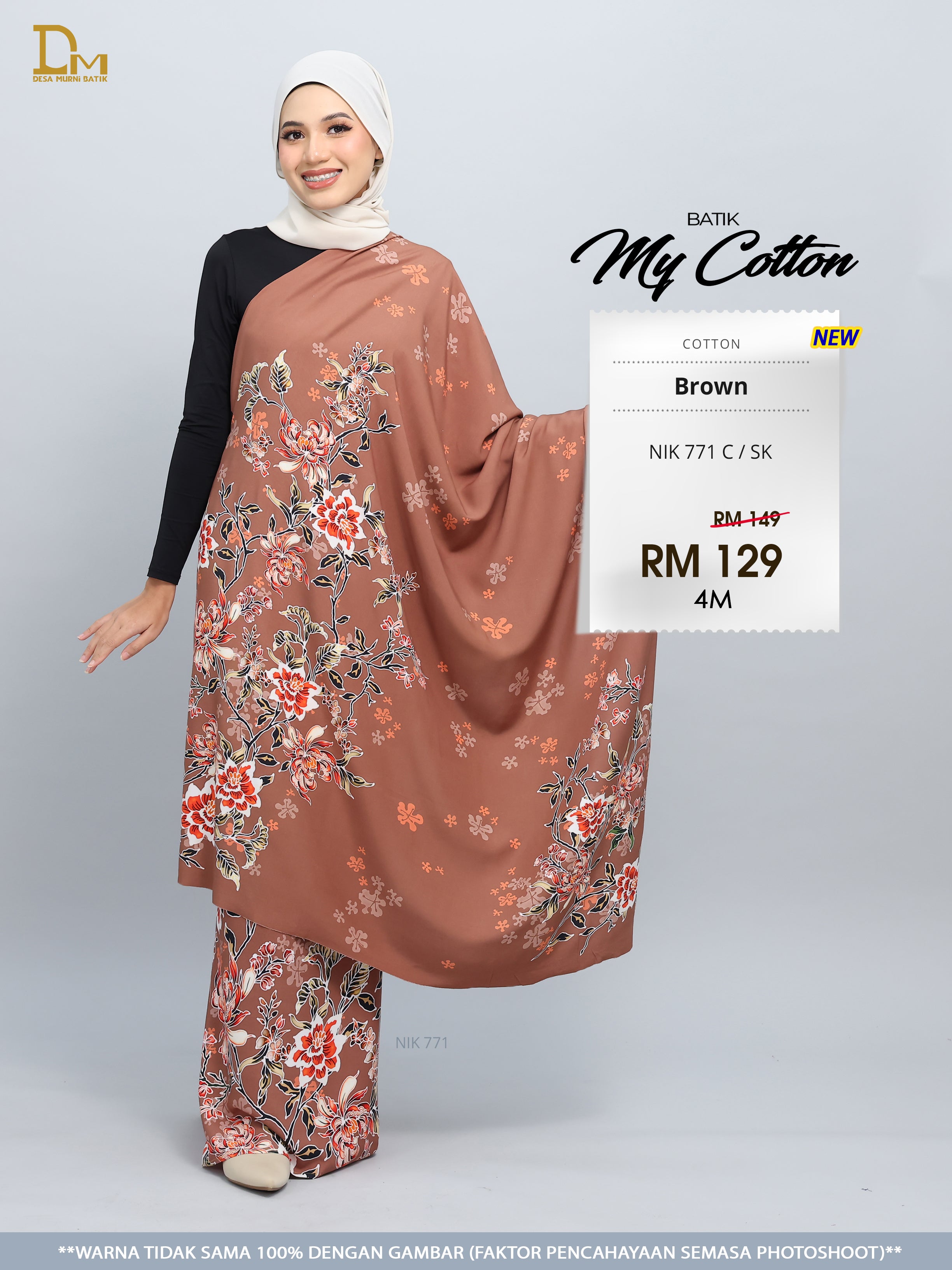 BATIK MY COTTON NIK 771 C / SK BROWN