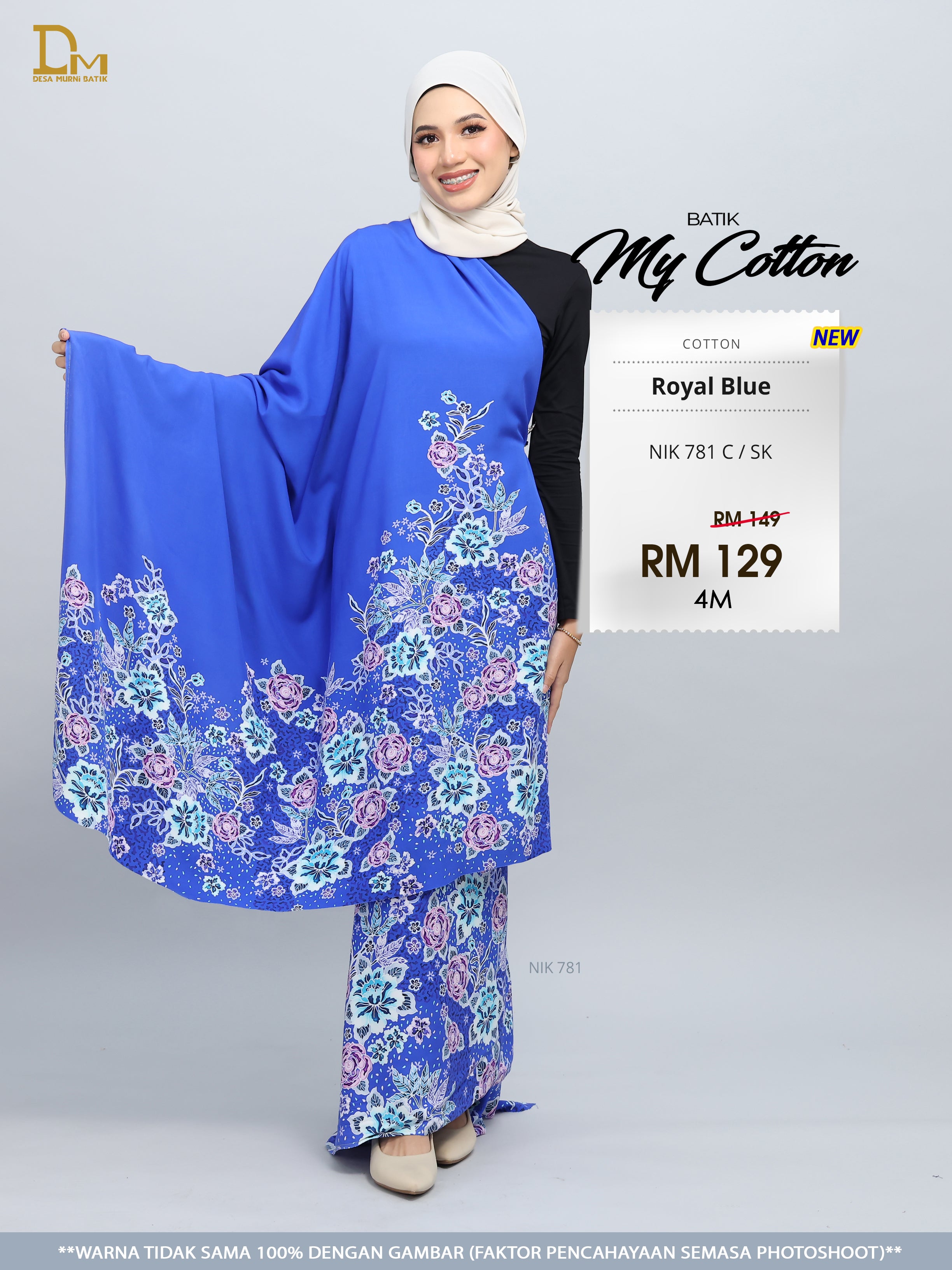 BATIK MY COTTON NIK 781 C / SK ROYAL BLUE