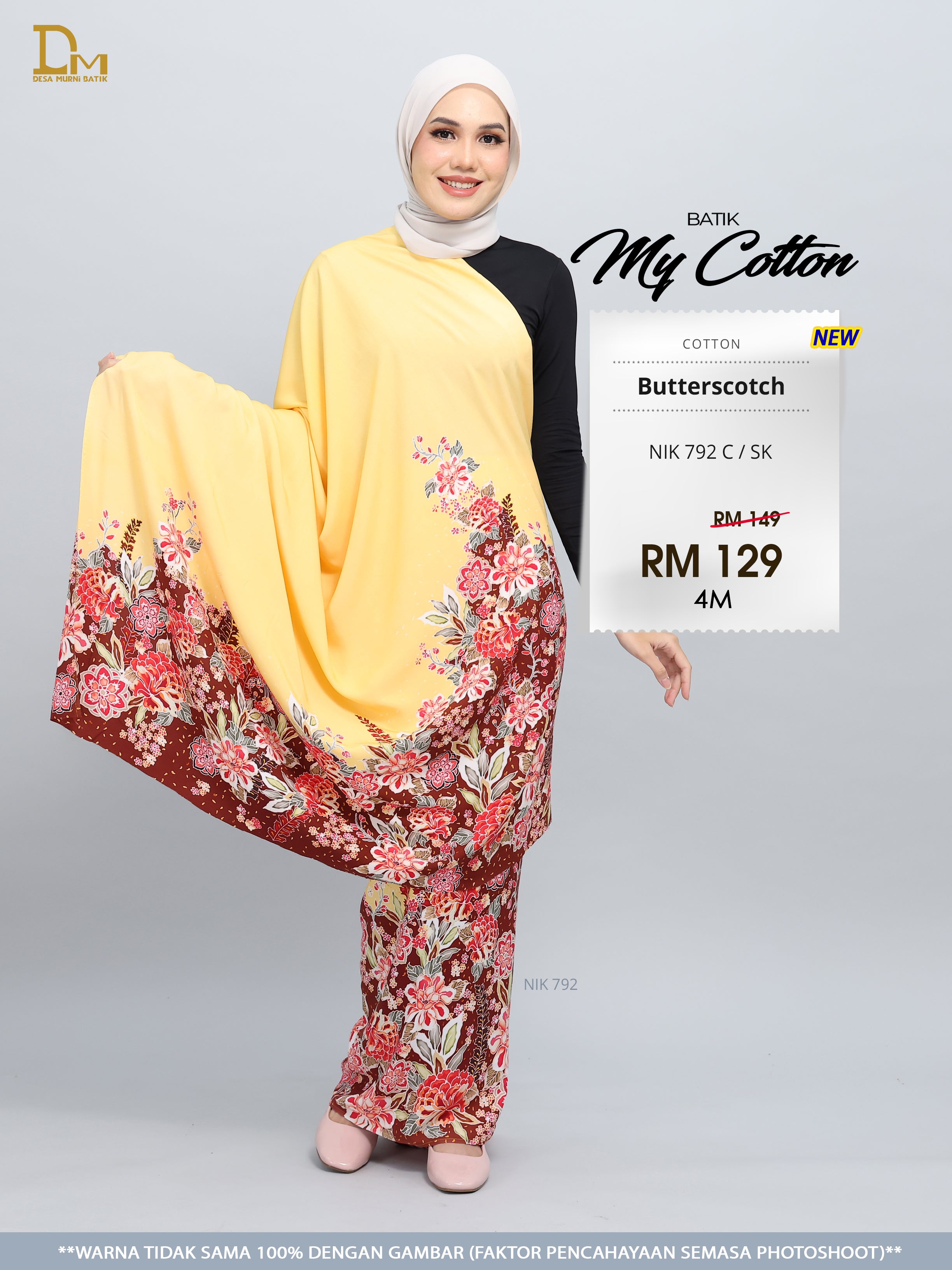 BATIK MY COTTON NIK 792 C / SK BUTTERSCOTCH