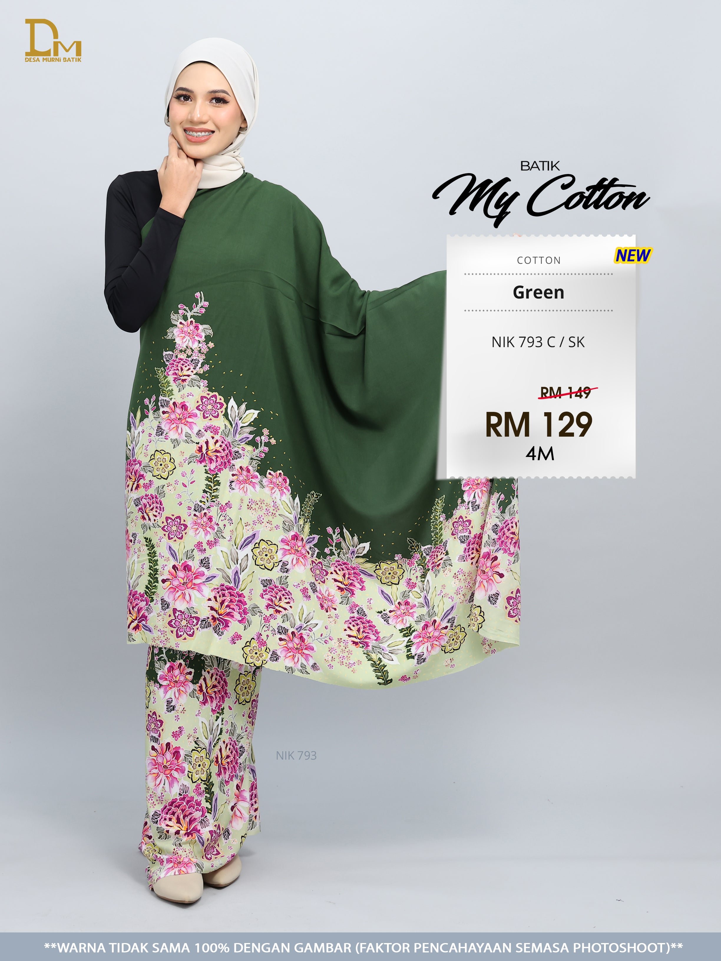 BATIK MY COTTON NIK 793 C / SK GREEN
