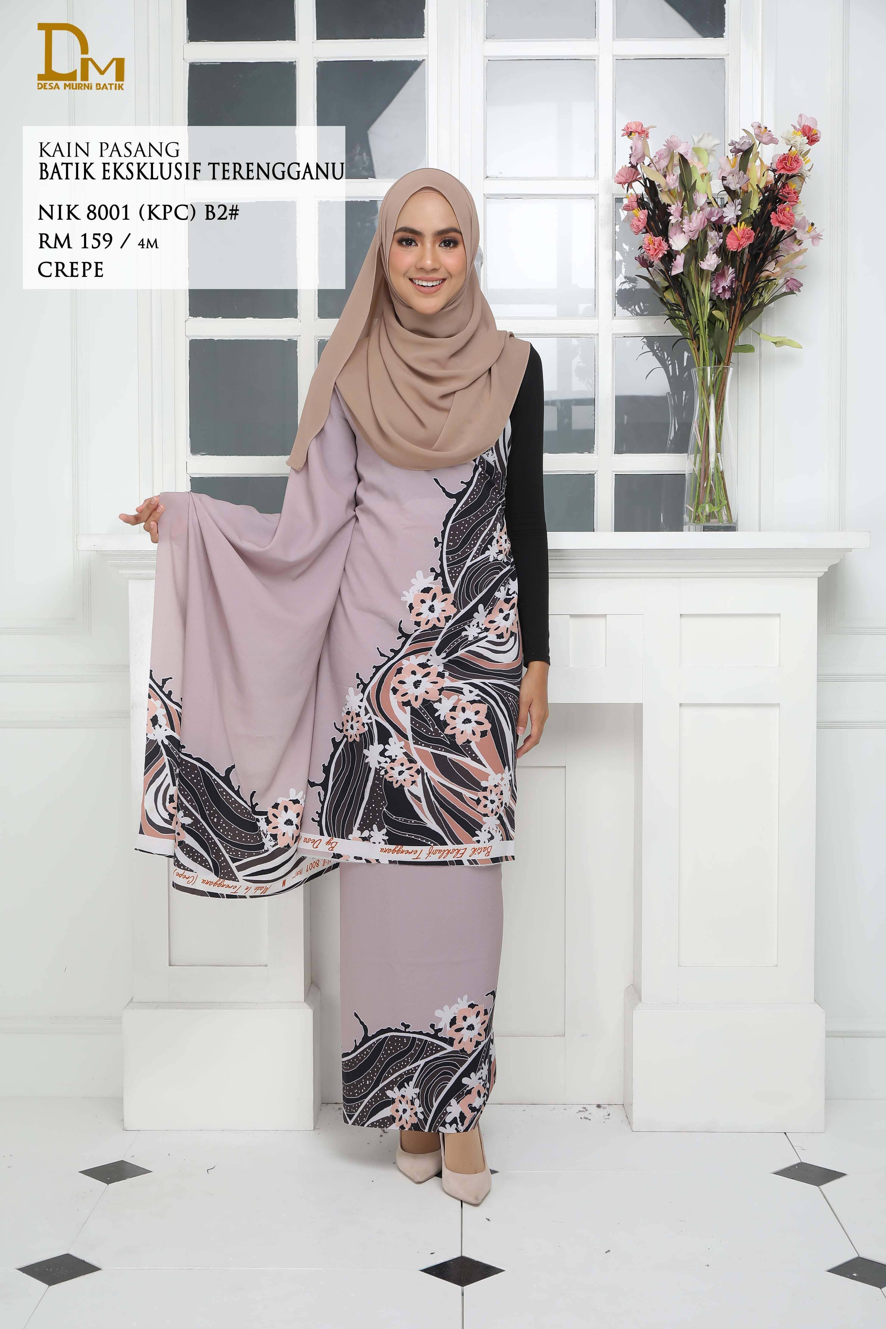 BATIK EKSKLUSIF TERENGGANU CREPE NIK 8001