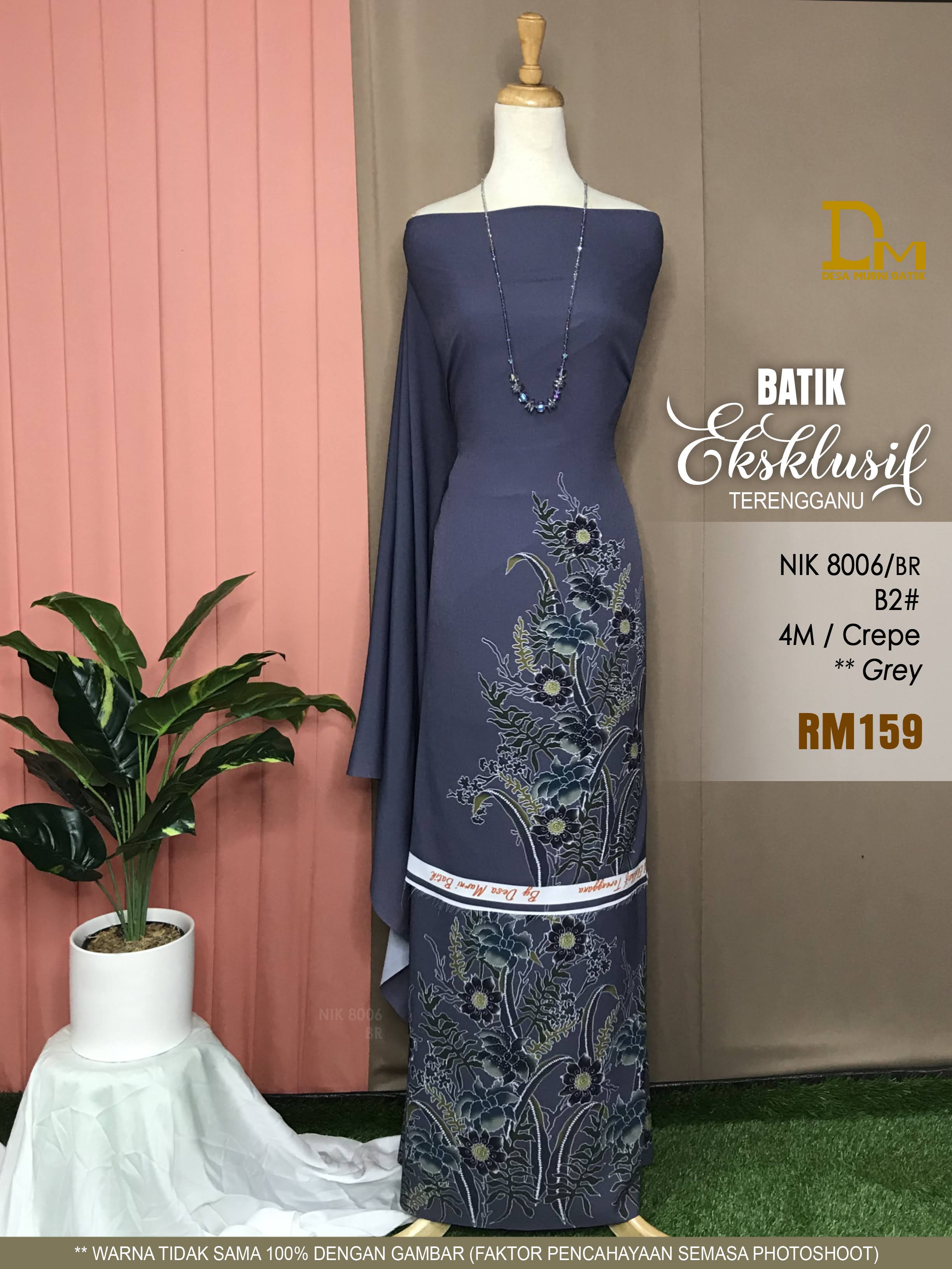 BATIK EKSKLUSIF TERENGGANU CREPE NIK 8006