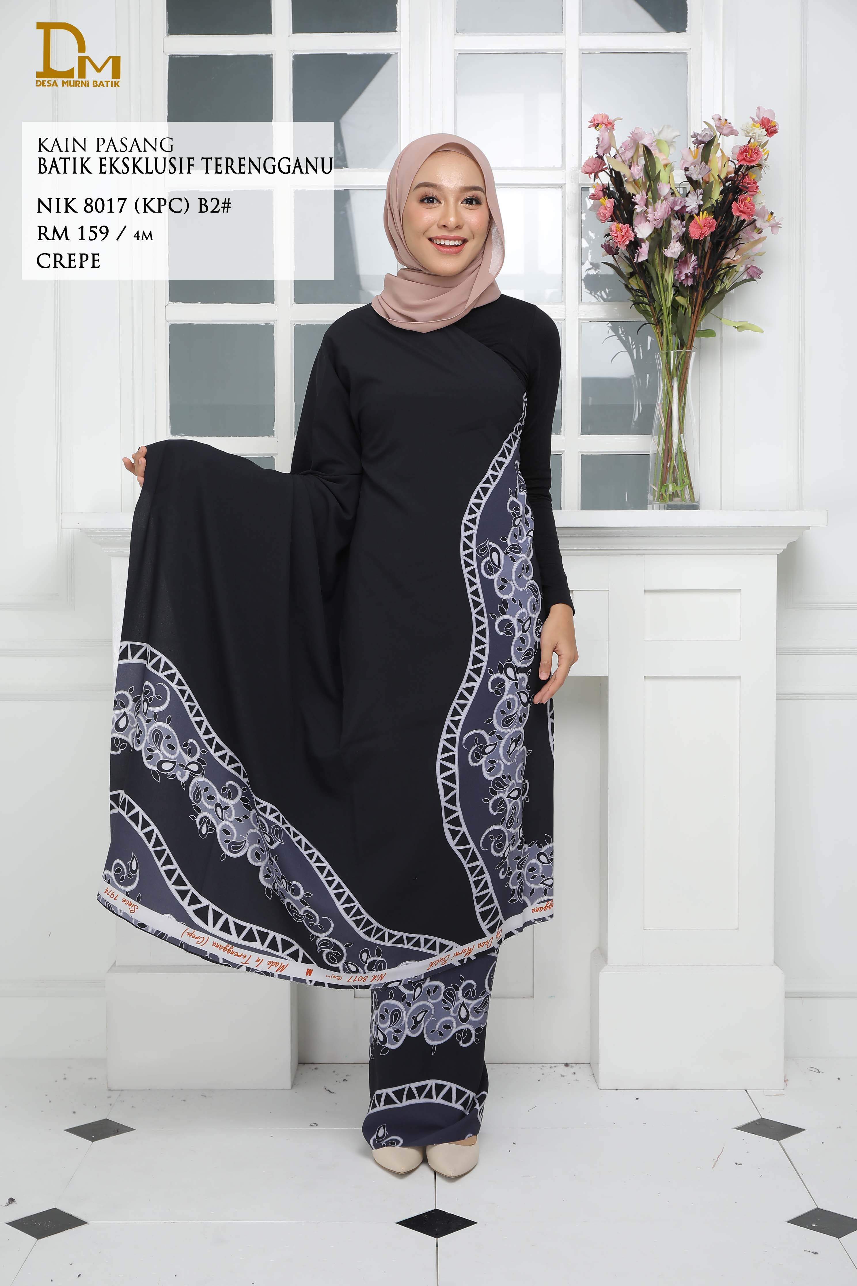 BATIK EKSKLUSIF TERENGGANU CREPE NIK 8017