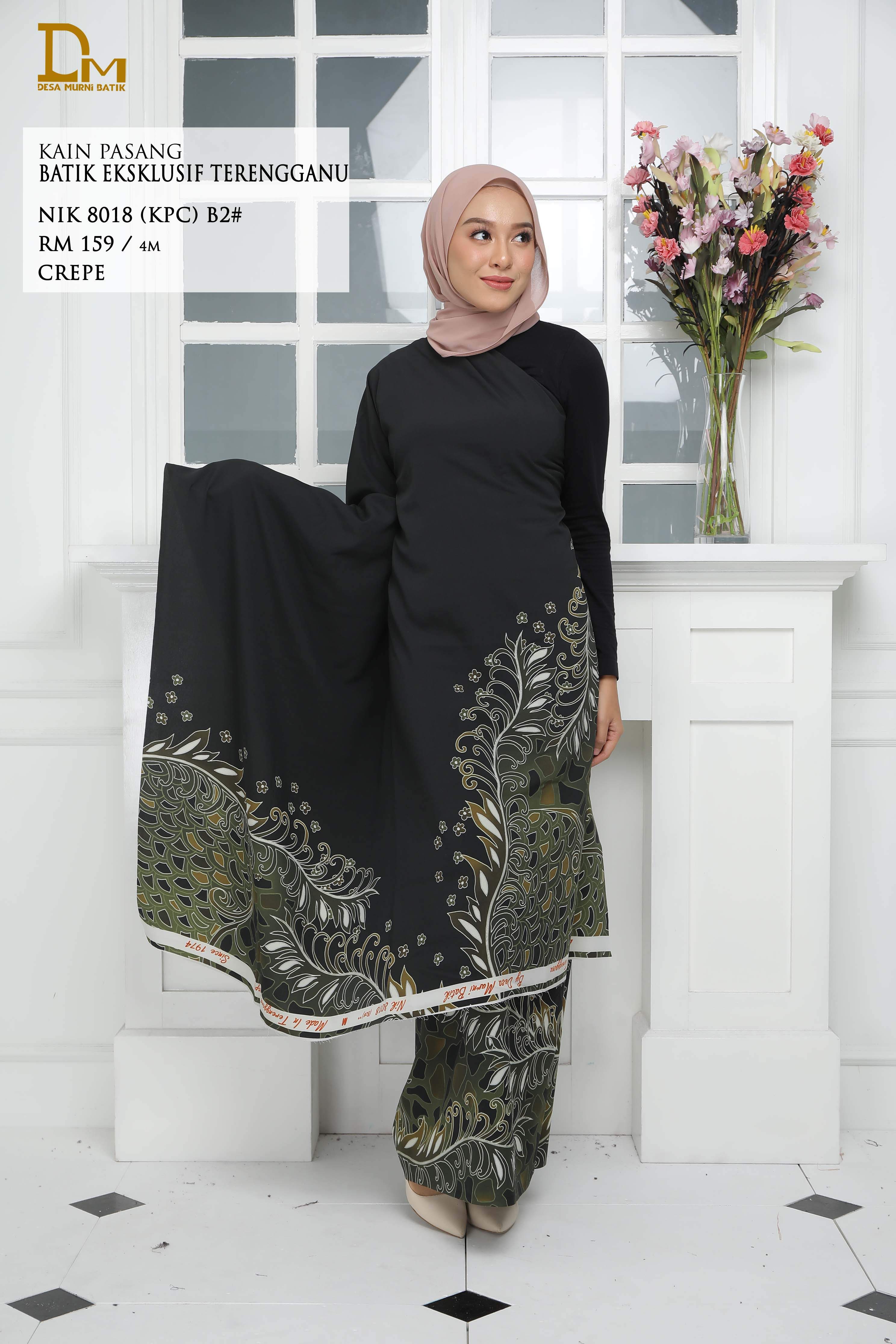 BATIK EKSKLUSIF TERENGGANU CREPE NIK 8018