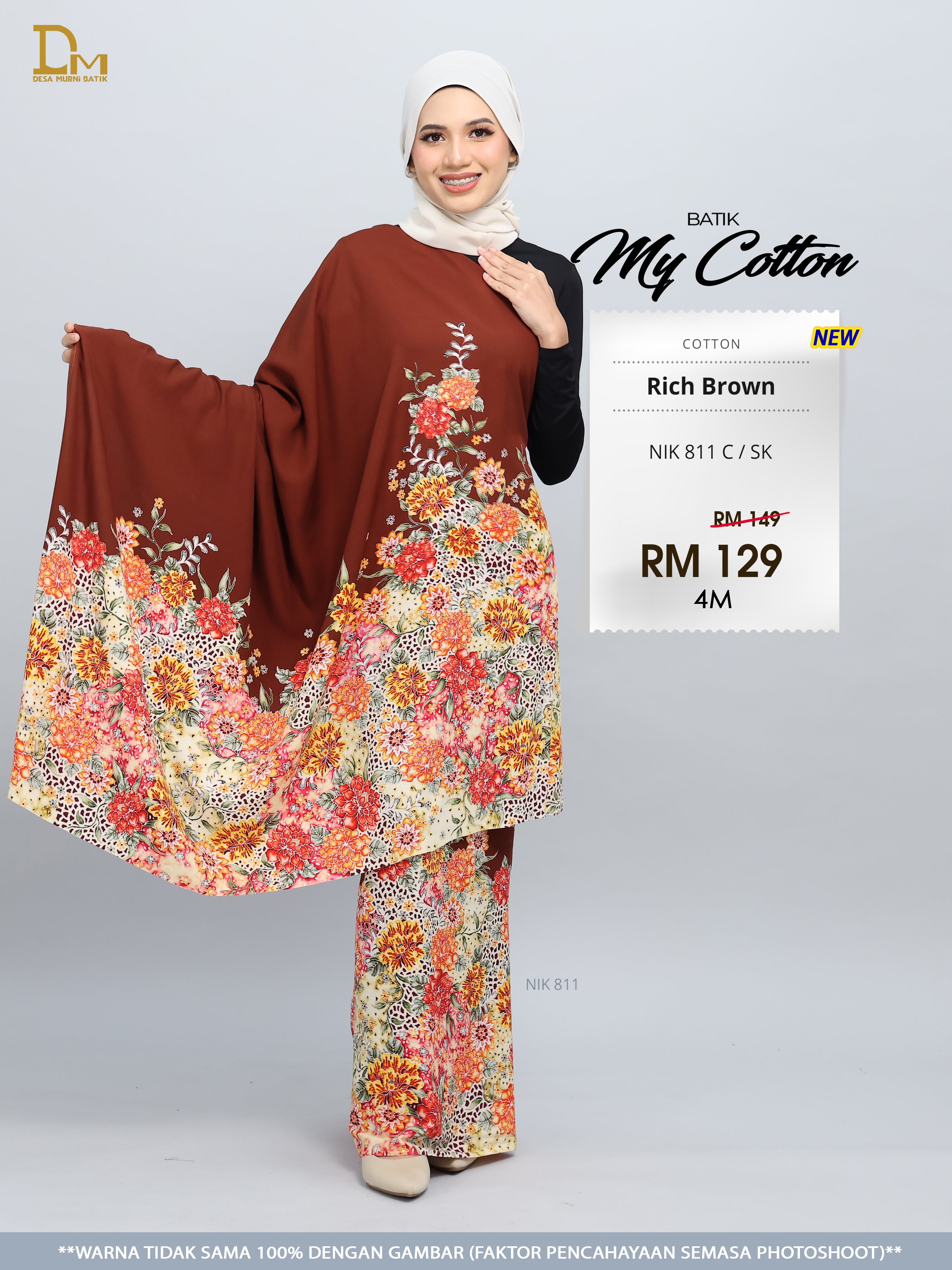 BATIK MY COTTON NIK 811 C / SK RICH BROWN