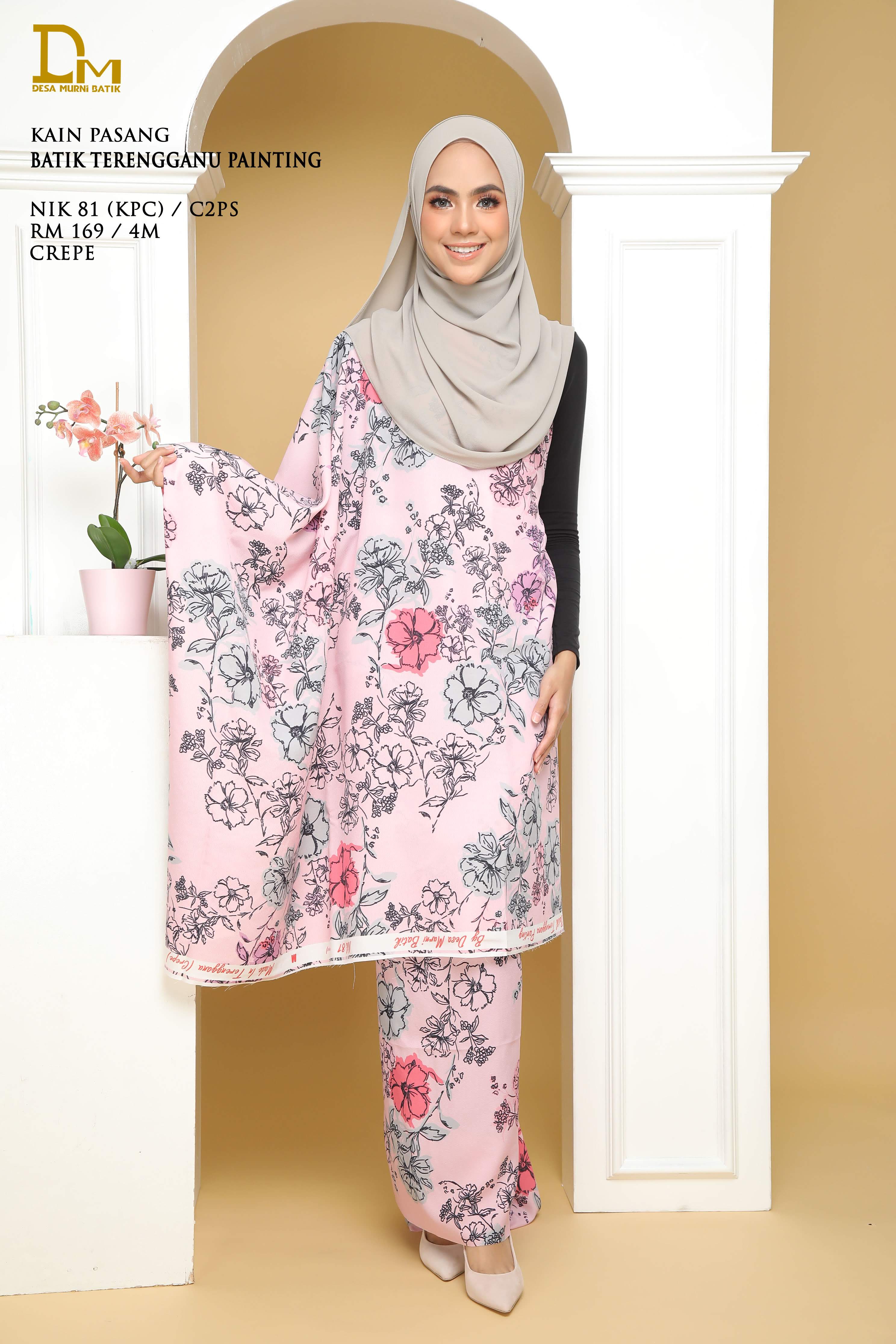 BATIK TERENGGANU PAINTING NIK 81 CREPE