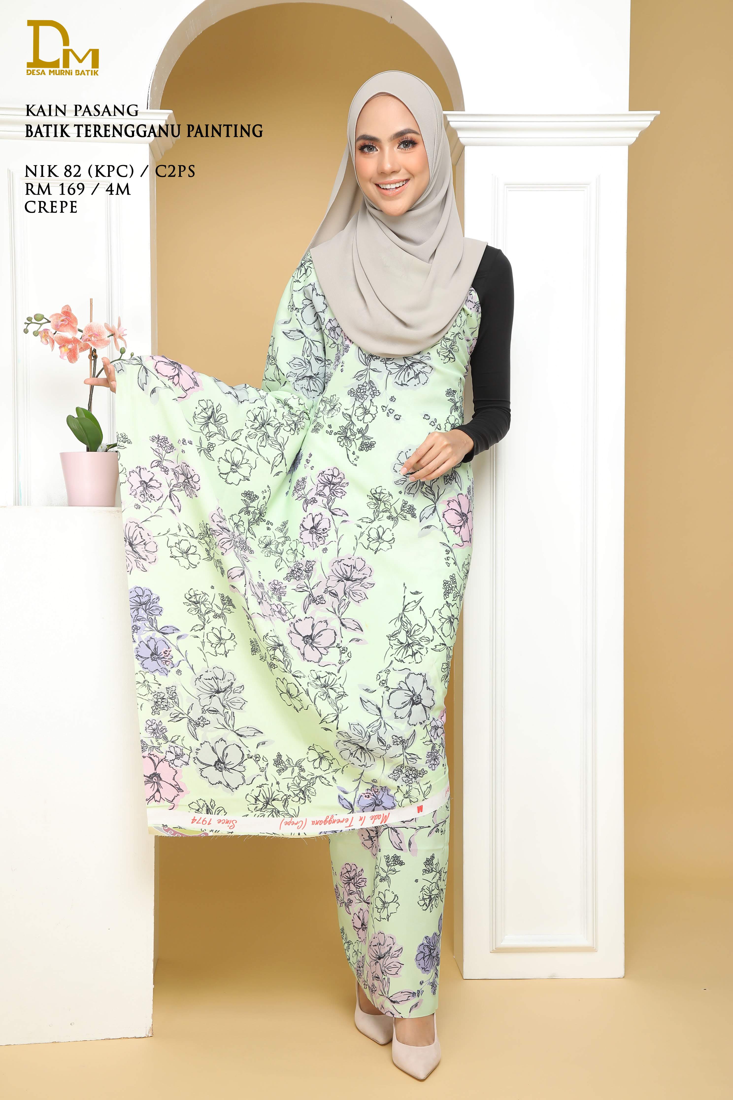 BATIK TERENGGANU PAINTING NIK 82 CREPE