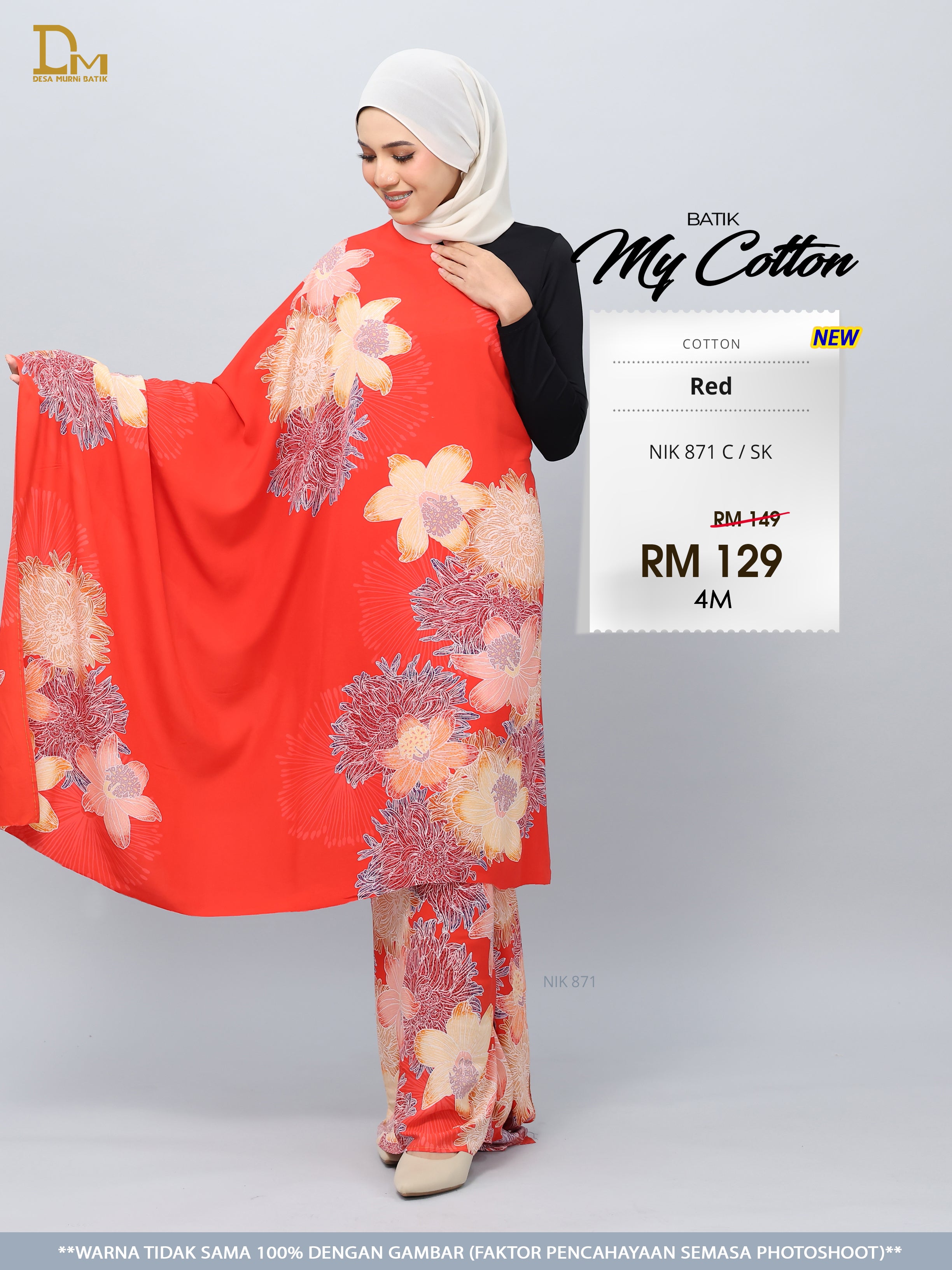 BATIK MY COTTON NIK 871 C / SK RED