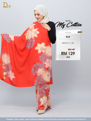 BATIK MY COTTON NIK 871 C / SK RED