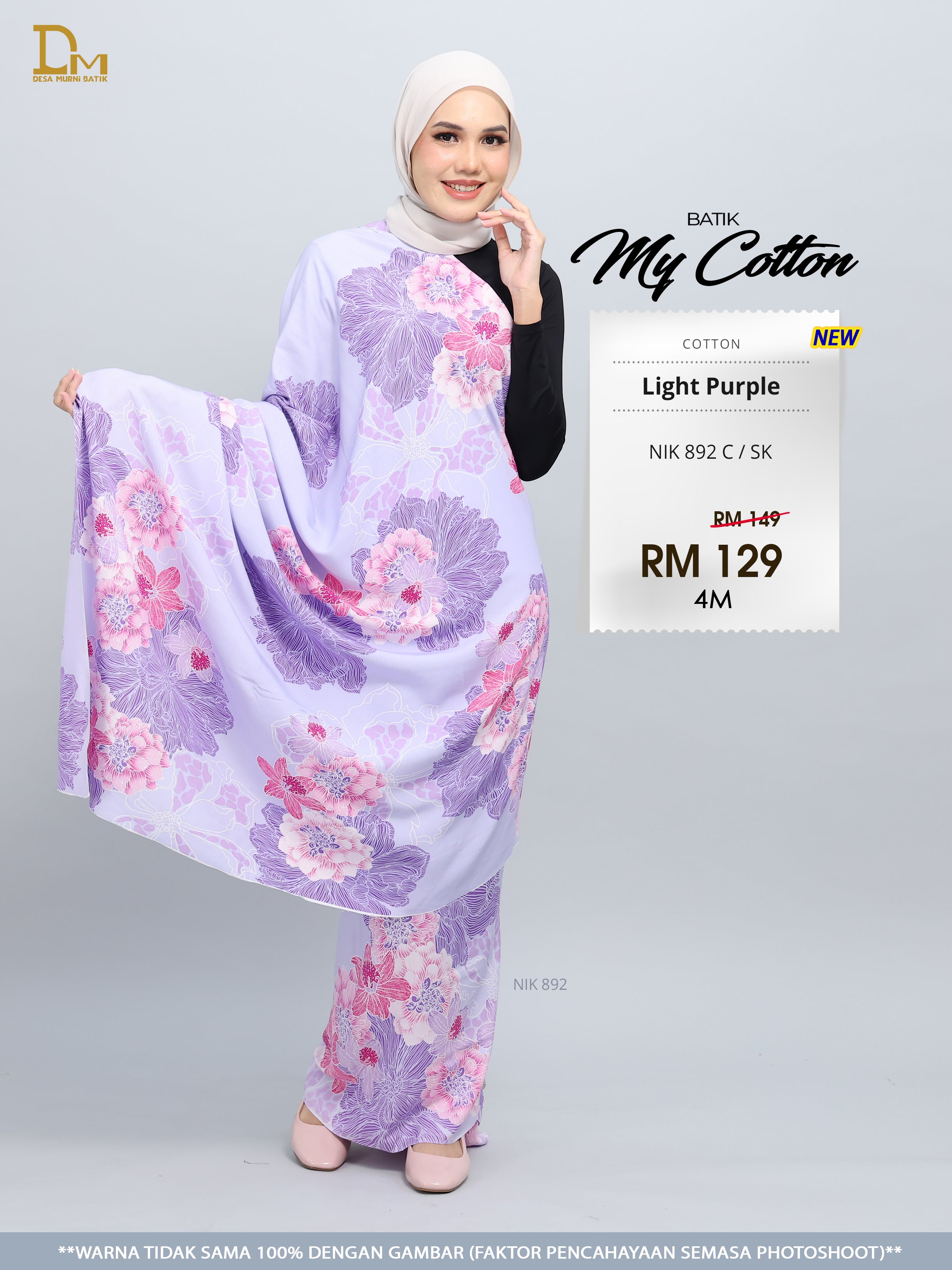 BATIK MY COTTON NIK 892 C / SK LIGHT PURPLE